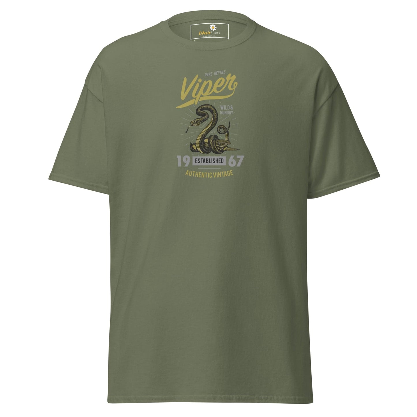 Olive green T-shirt from T-SHIRT DESIGN TEE for men and women available in sizes S to XL