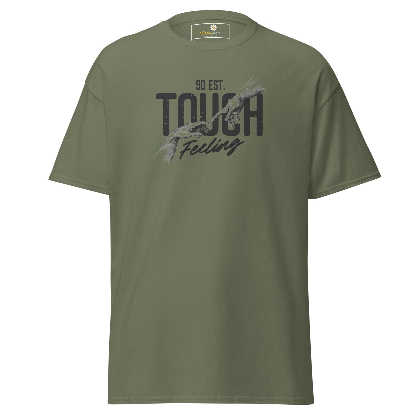 Olive green T-shirt from T-SHIRT DESIGN TEE for Men and Women in sizes S to XL