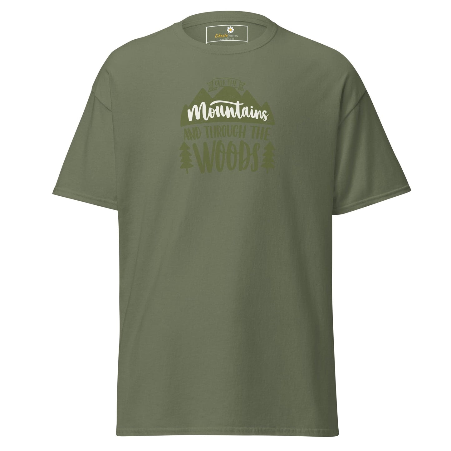 Olive green T-shirt for men and women from T-SHIRT DESIGN TEE collection including sizes S to XL