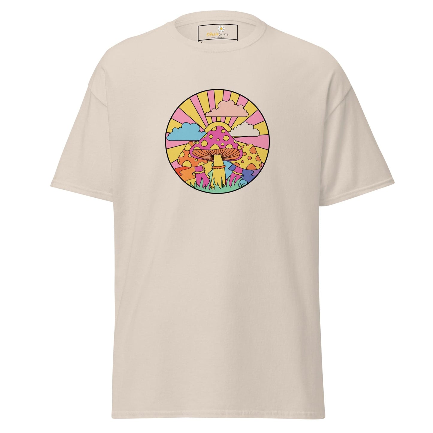 Unisex classic t-shirt - POSITIVE MYSTIC SUNNY MUSHROOMS - REGULAR - Natural / S