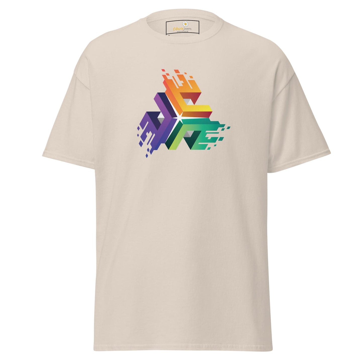 Unisex classic t-shirt - ABSTRACT COLOR CUBES - REGULAR - Natural / S