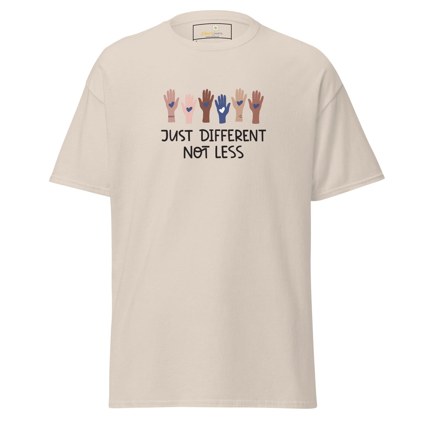Unisex classic t-shirt - TEXT DIFFERENT NOT LESS - REGULAR - Natural / S