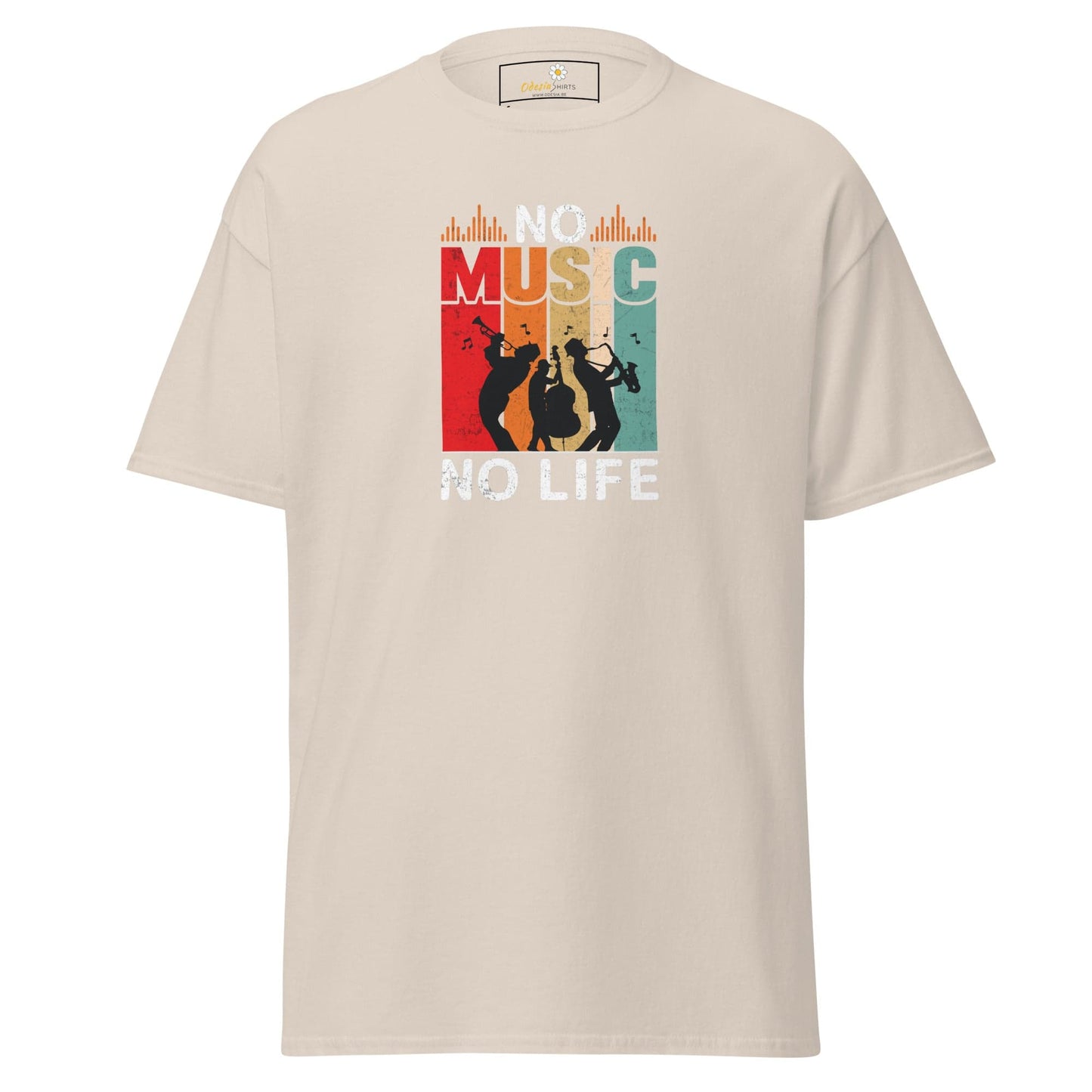 Unisex classic t-shirt - MUSIC NO MUSIC NO LIFE - REGULAR - Natural / S