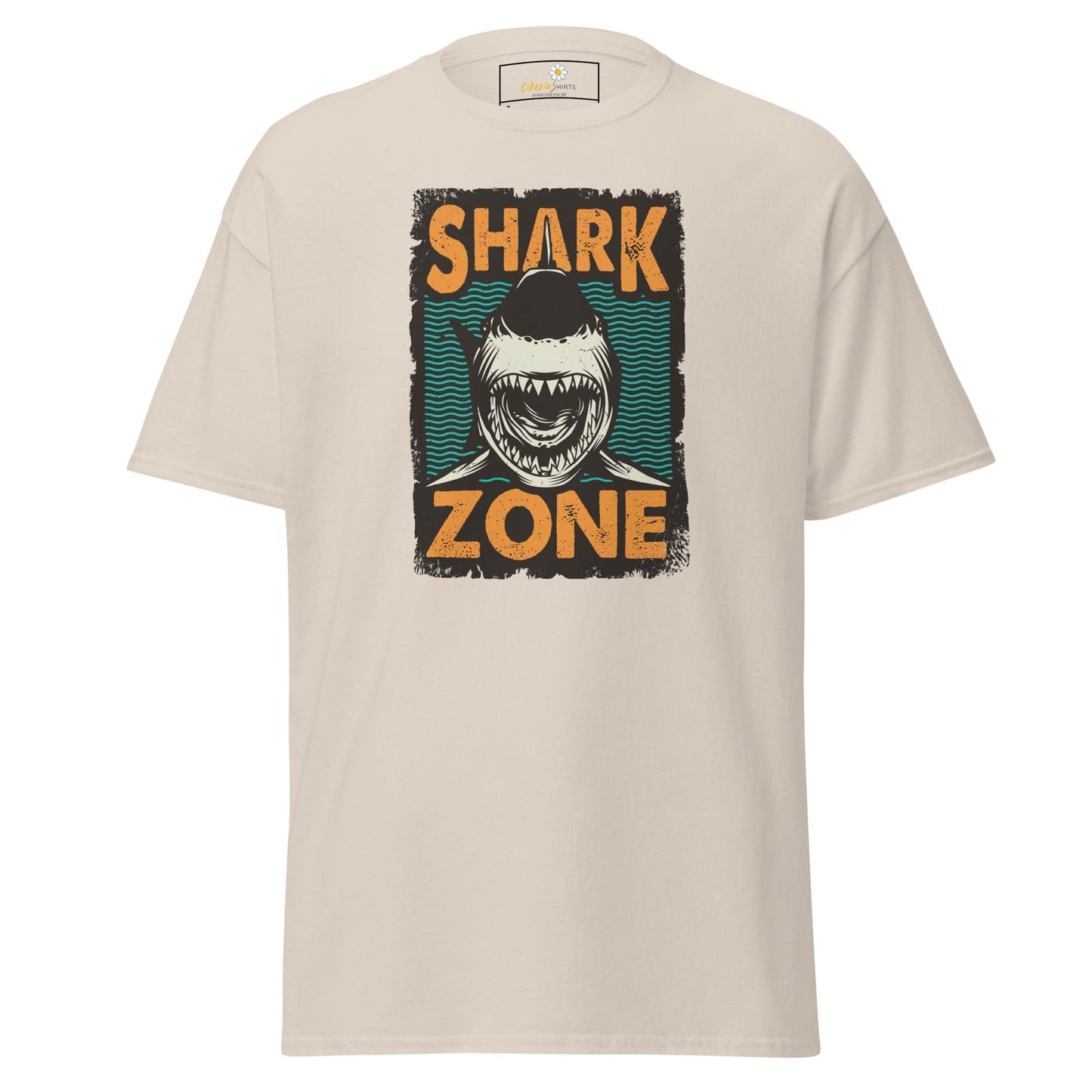 Unisex classic t-shirt - WILD LIFE SHARK ZONE - REGULAR - Natural / S