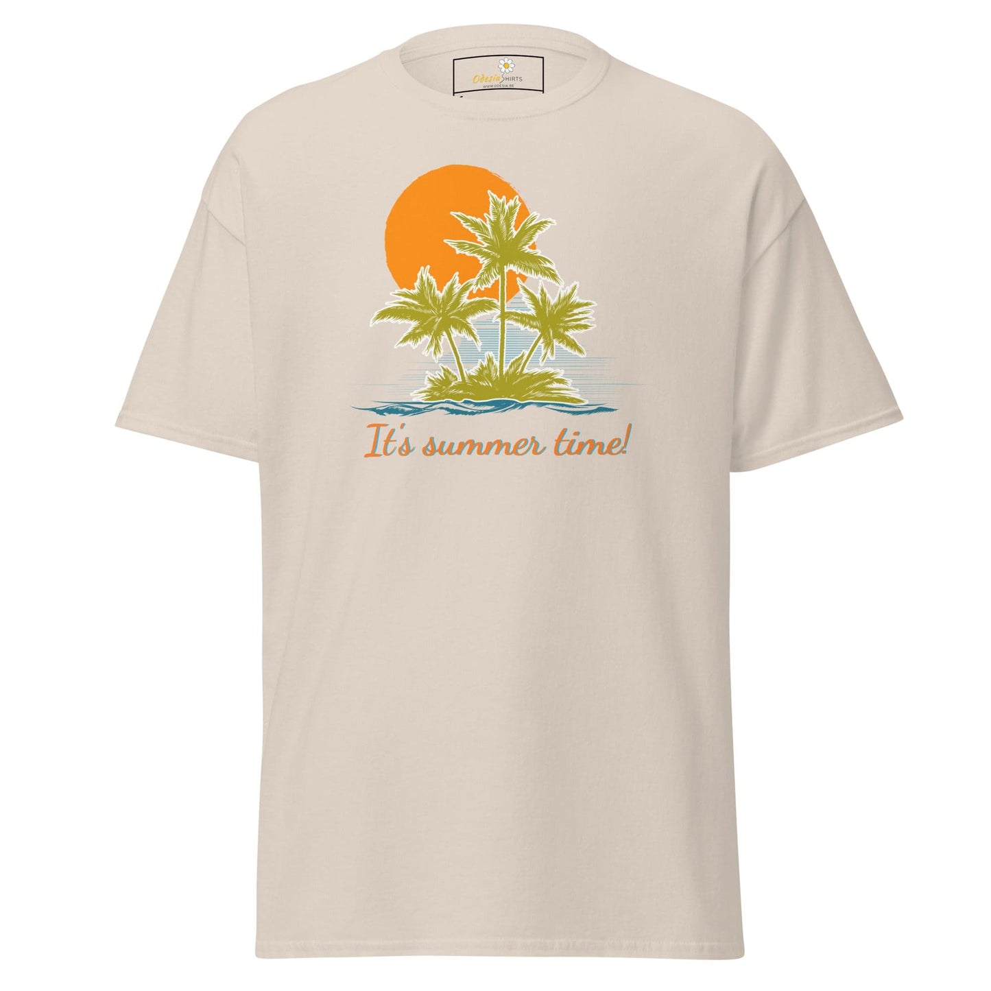 Unisex classic t-shirt - SUMMER TROPICAL TREES - REGULAR - Natural / S
