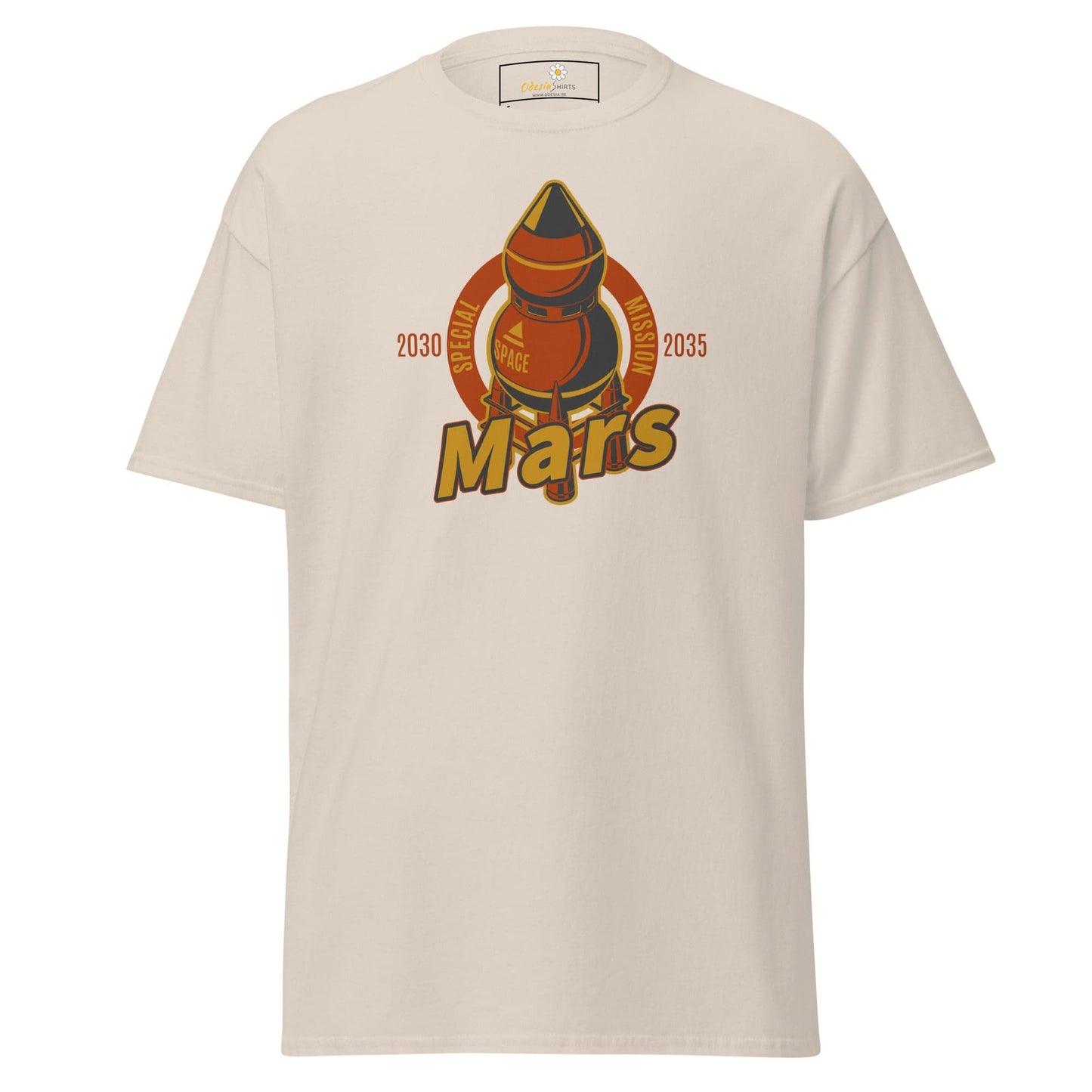 Unisex classic t-shirt - SPACE MARS TRAVEL - REGULAR - Natural / S