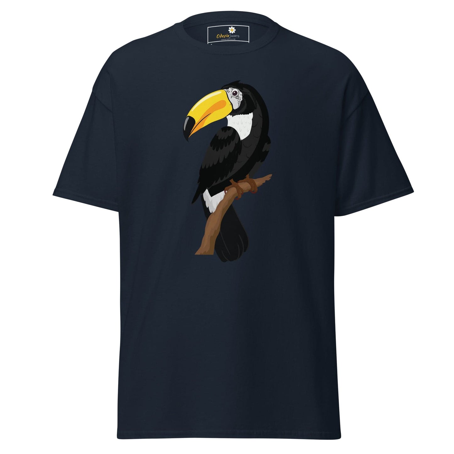 Unisex classic t-shirt - WILD LIFE TOUCAN BIRD - REGULAR - Navy / S