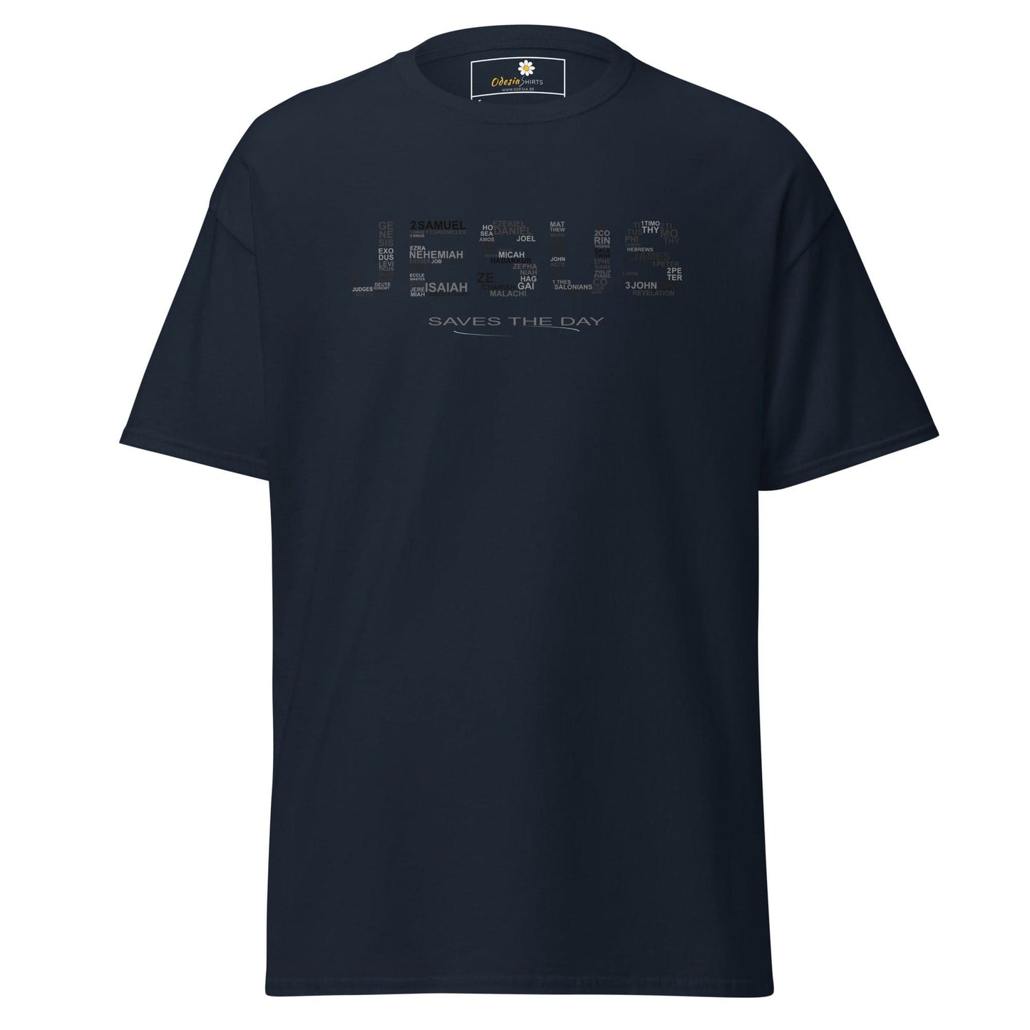 Unisex classic t-shirt - SPIRITUAL JESUS SAVES DAY - REGULAR - Navy / S