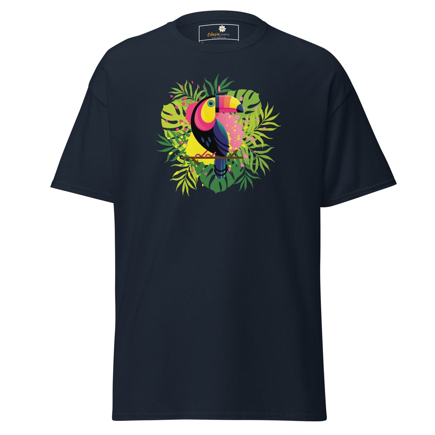 Unisex classic t-shirt - WILDLIFE PARADISE TOUCAN - REGULAR - Navy / S