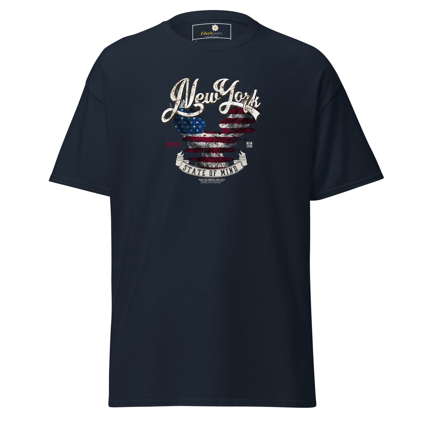 Unisex classic t-shirt - COUNTRY NEW YORK STATE OF MIND - REGULAR - Navy / S