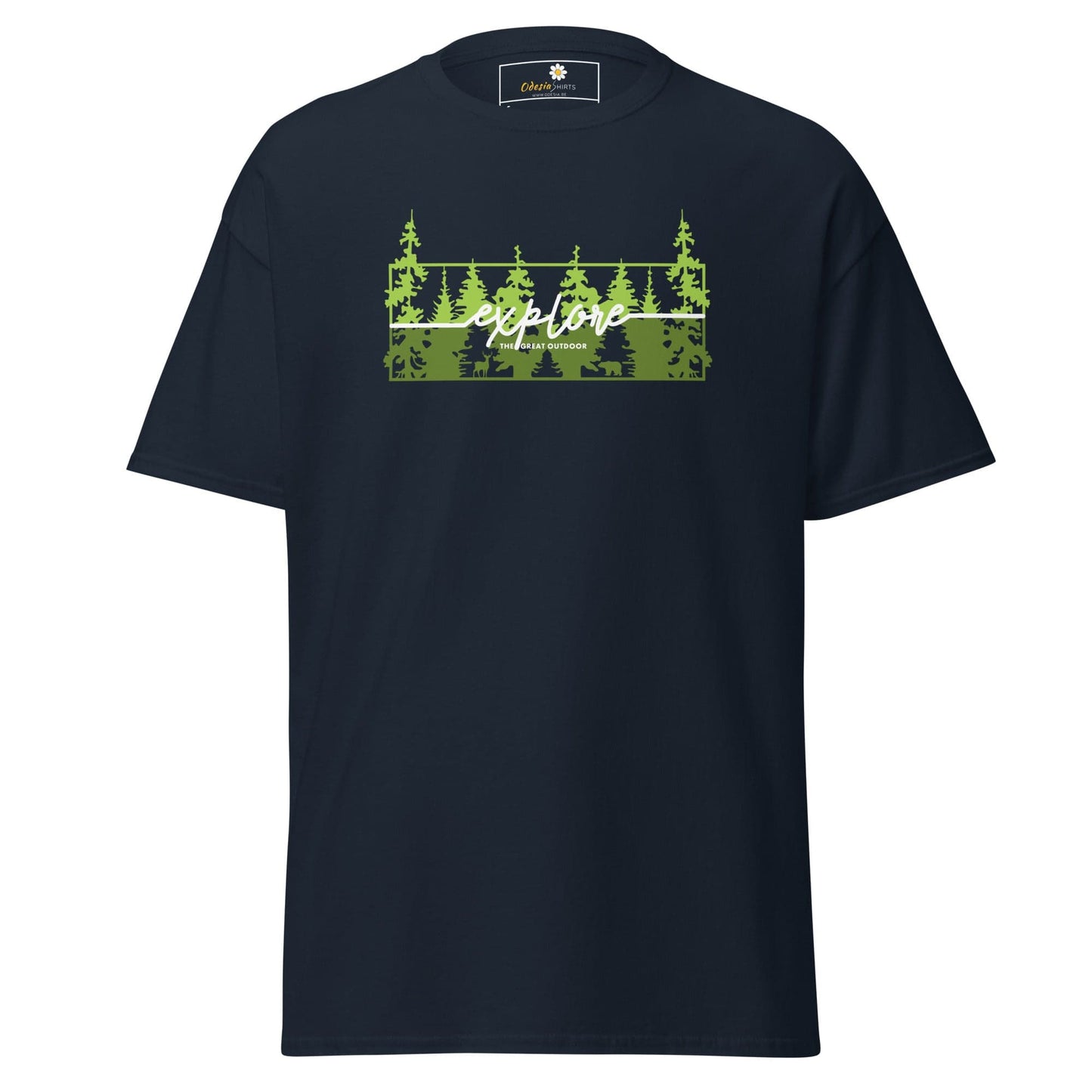 Unisex classic t-shirt - ADVENTURE EXPLORE TREES- REGULAR - Navy / S