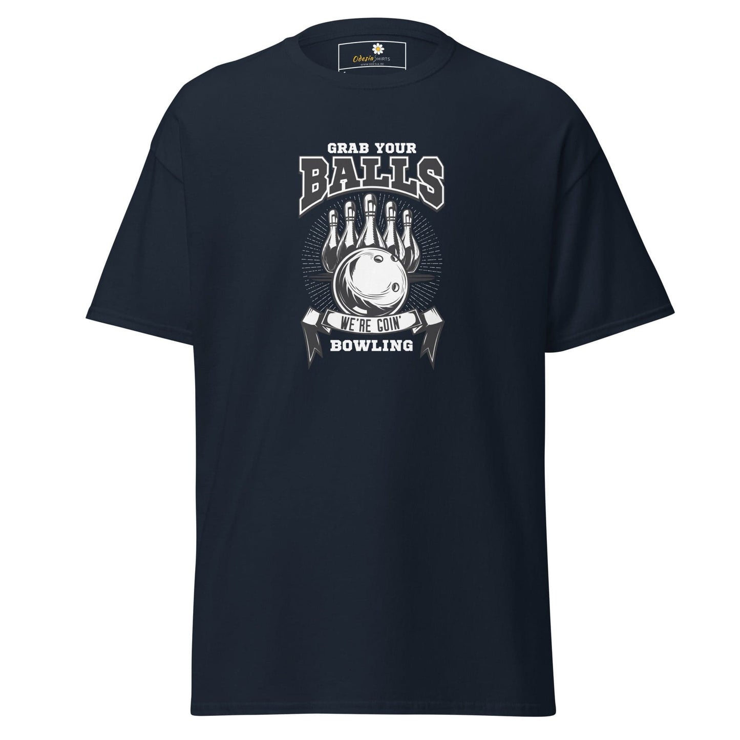 Unisex classic t-shirt - SPORT GRAB BALLS BOWLING - REGULAR - Navy / S