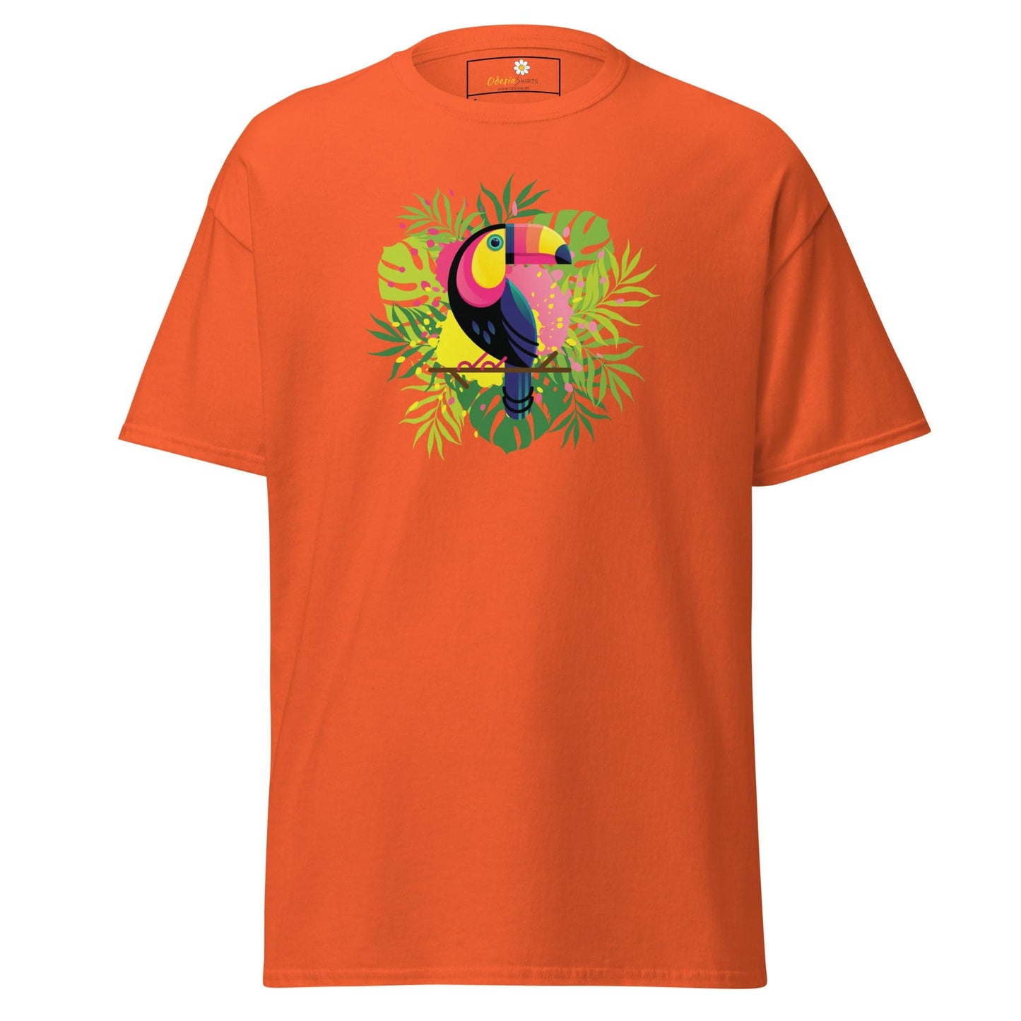 Unisex classic t-shirt - WILDLIFE PARADISE TOUCAN - REGULAR - Orange / S