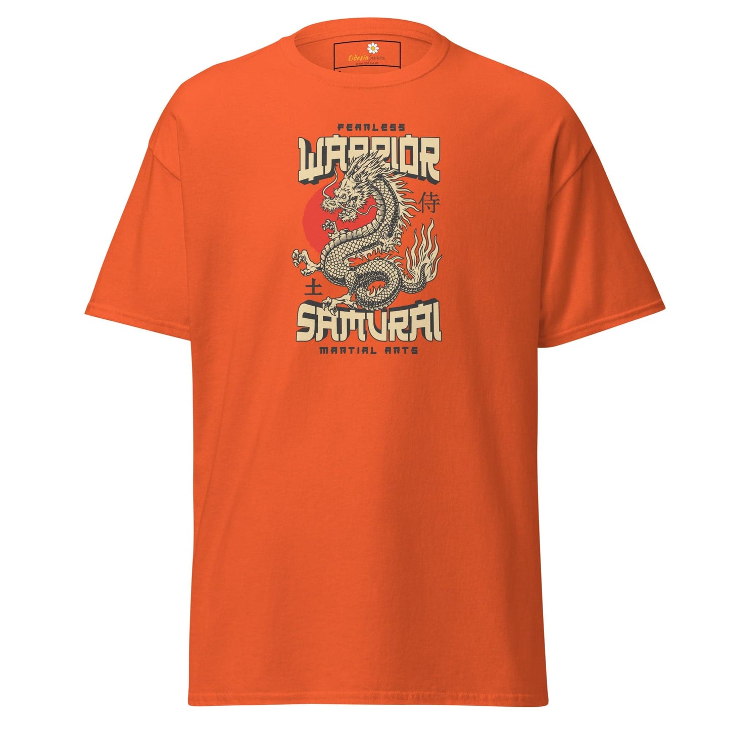 Unisex classic t-shirt - MYSTIC FEARLESS DRAGON - REGULAR - Orange / S