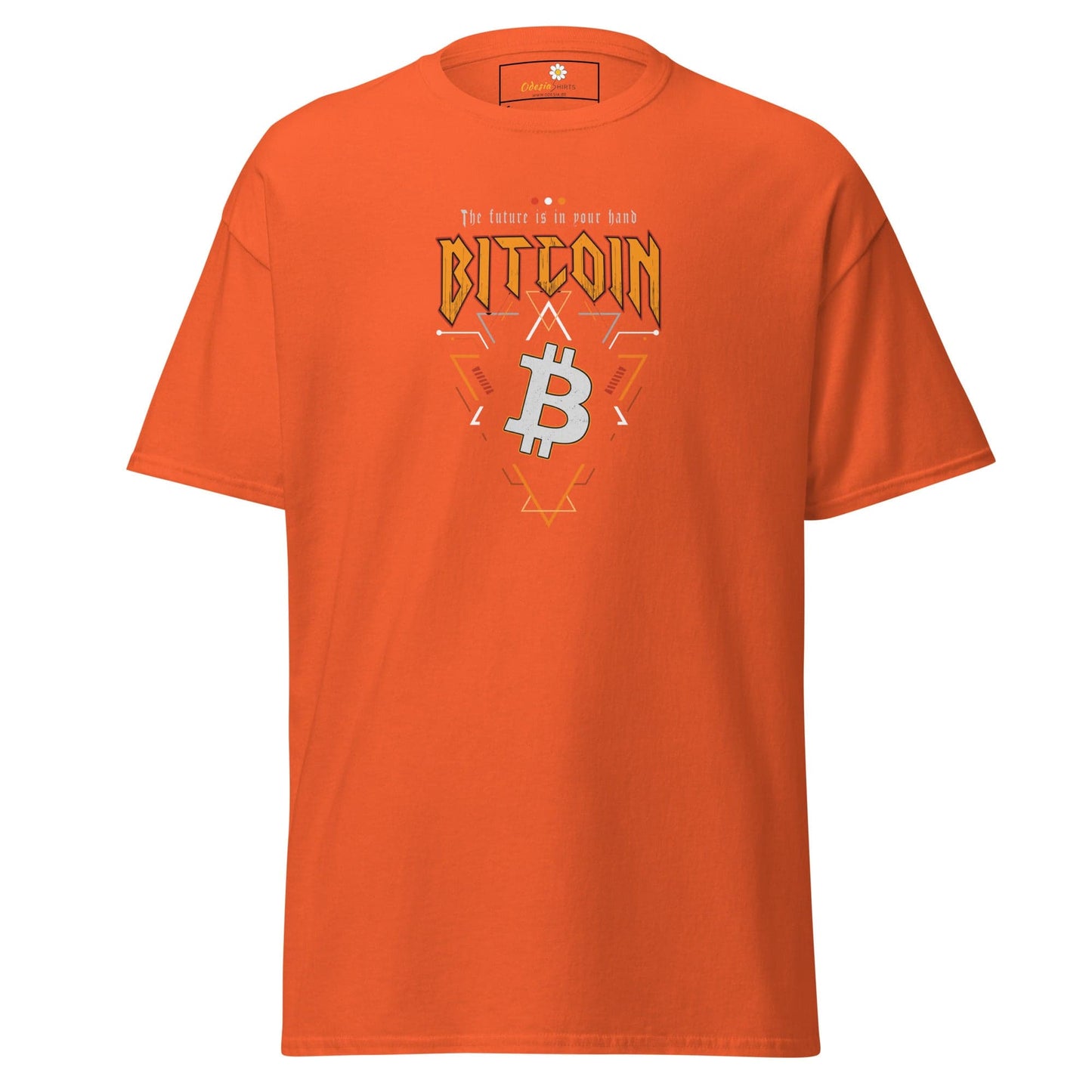 Unisex classic t-shirt - MISC BITCOIN YOUR FUTURE - REGULAR - Orange / S