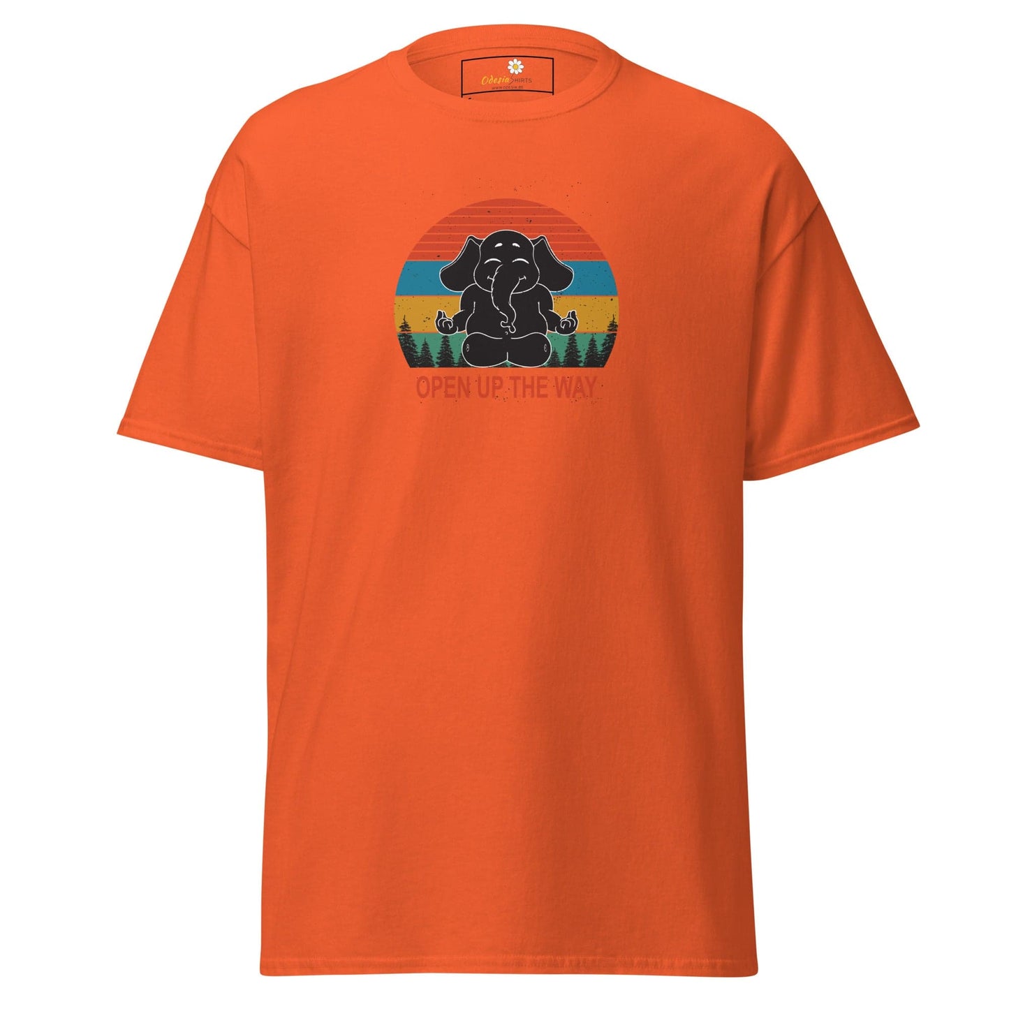 Unisex classic t-shirt - WILDLIFE ELEPHANT SPIRITUAL - REGULAR - Orange / S
