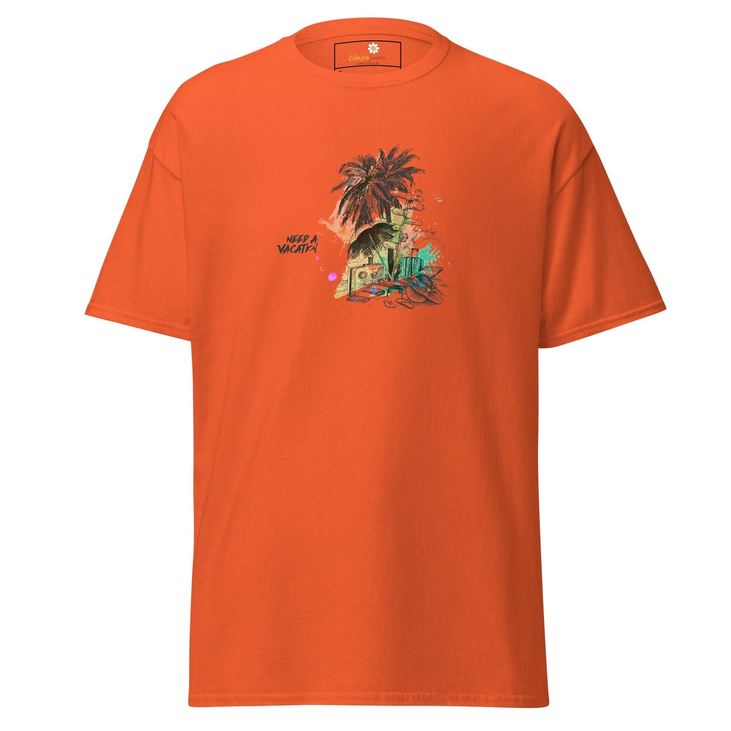 Unisex classic t-shirt - SUMMER NEED A VACATION - REGULAR - Orange / S