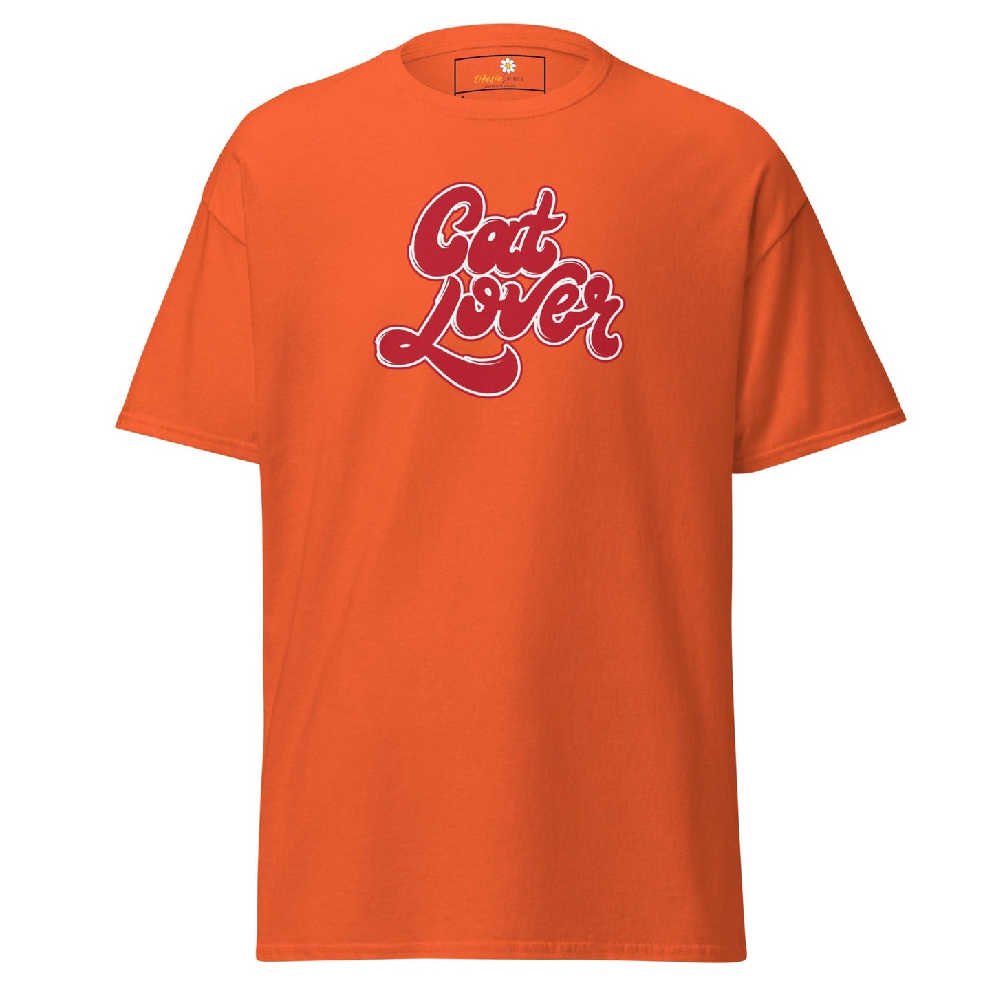 Orange Cat Lover T-shirt displayed in T-SHIRT DESIGN TEE for Men and Women available in S to XL