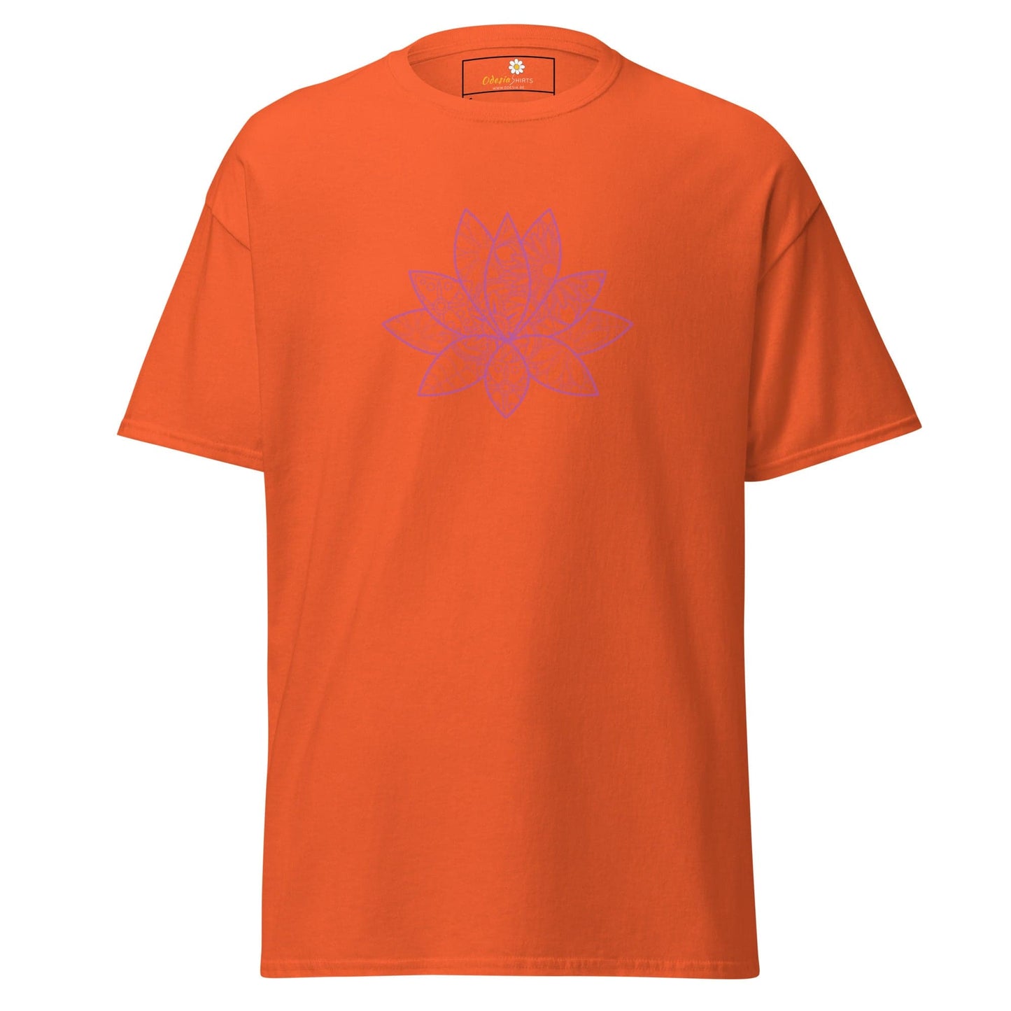 Unisex classic t-shirt - NATURE SPIRITUAL LOTUS FLOWER - REGULAR - Orange / S