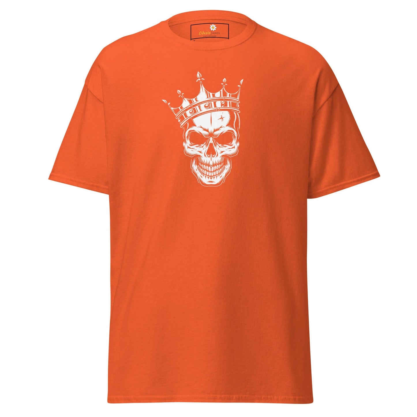 Unisex classic t-shirt - SKULL KING - REGULAR - Orange / S