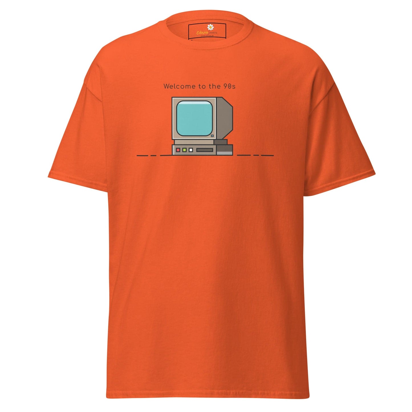 Unisex classic t-shirt - IT WELCOME TO THE 90S - REGULAR - Orange / S