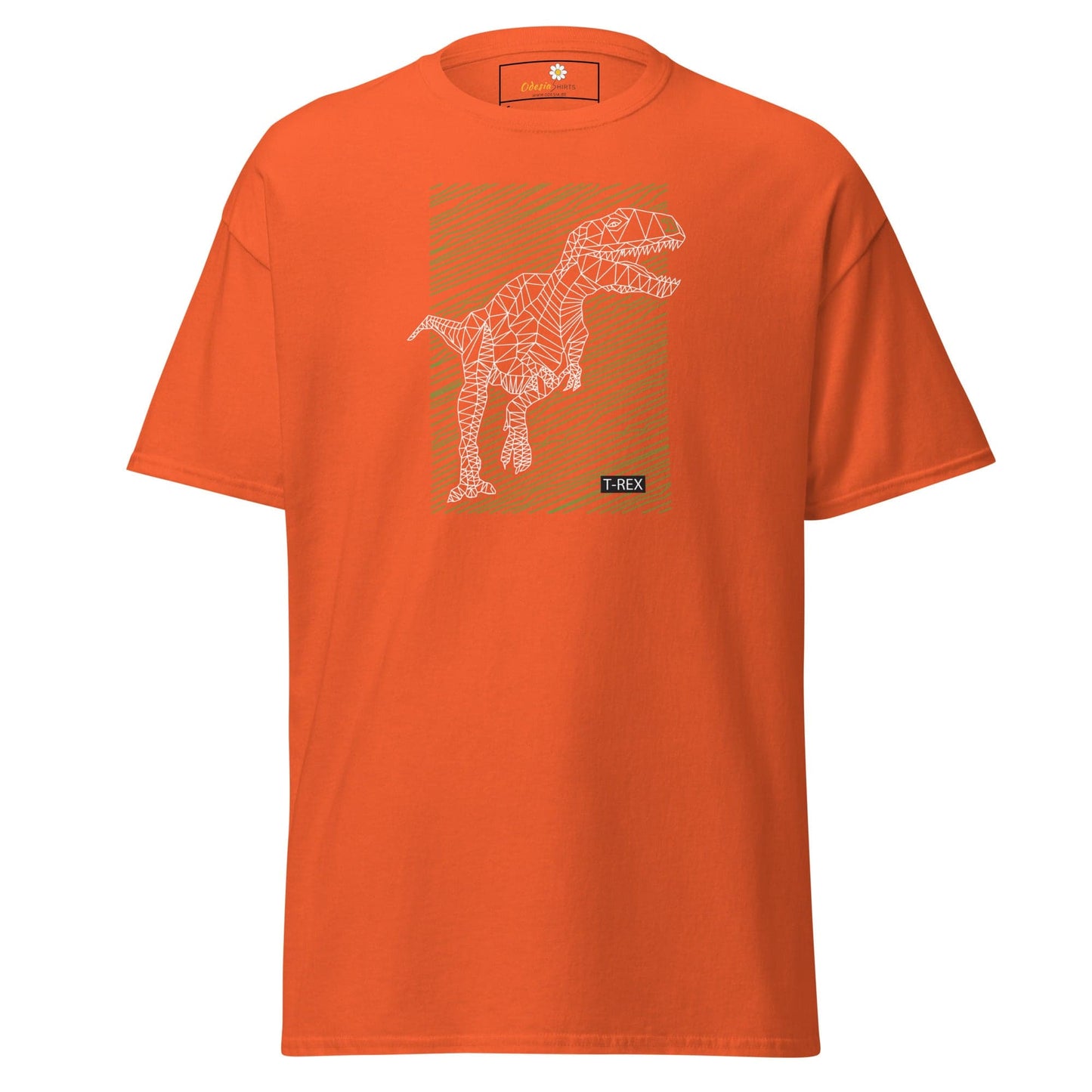 Unisex classic t-shirt - WILD LIFE TREX DINOSAURUS - REGULAR - Orange / S