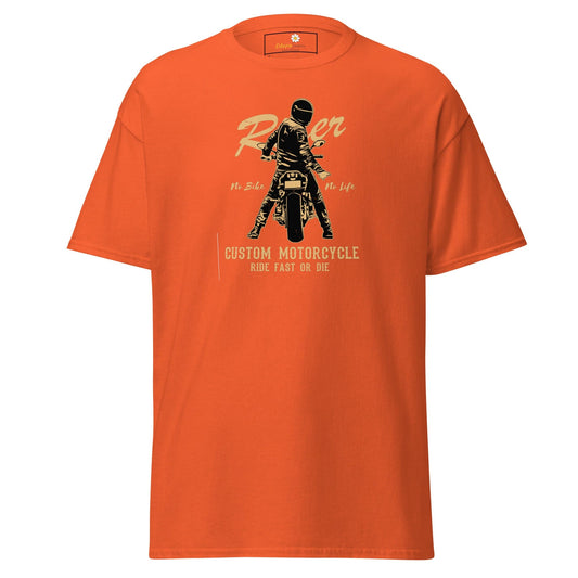 Unisex classic t-shirt - SPORT RIDER MOTORCYCLE - REGULAR - Orange / S