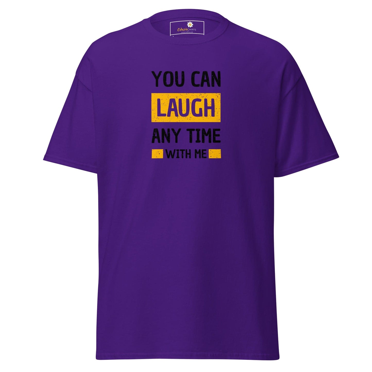 Unisex classic t-shirt - FUN TEXT YOU CAN LAUGH - REGULAR - Purple / S