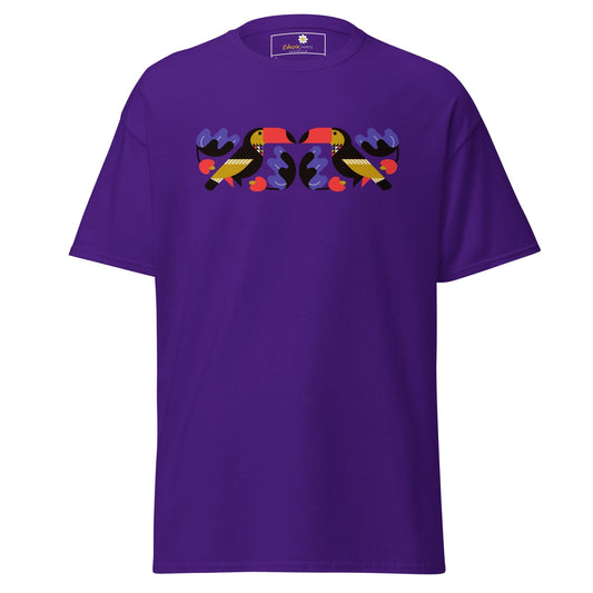 Unisex classic t-shirt - WILD LIFE TOUCAN MIRROR - REGULAR - Purple / S
