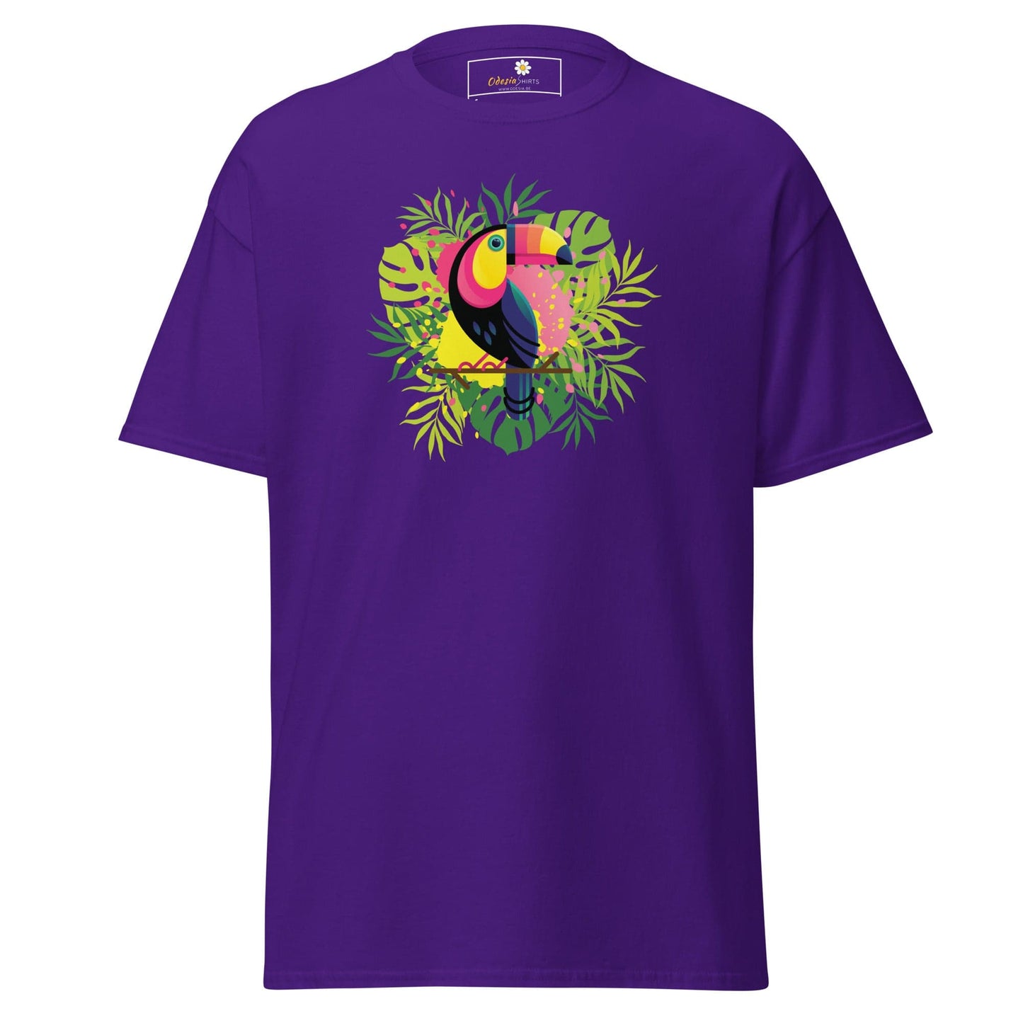 Unisex classic t-shirt - WILDLIFE PARADISE TOUCAN - REGULAR - Purple / S