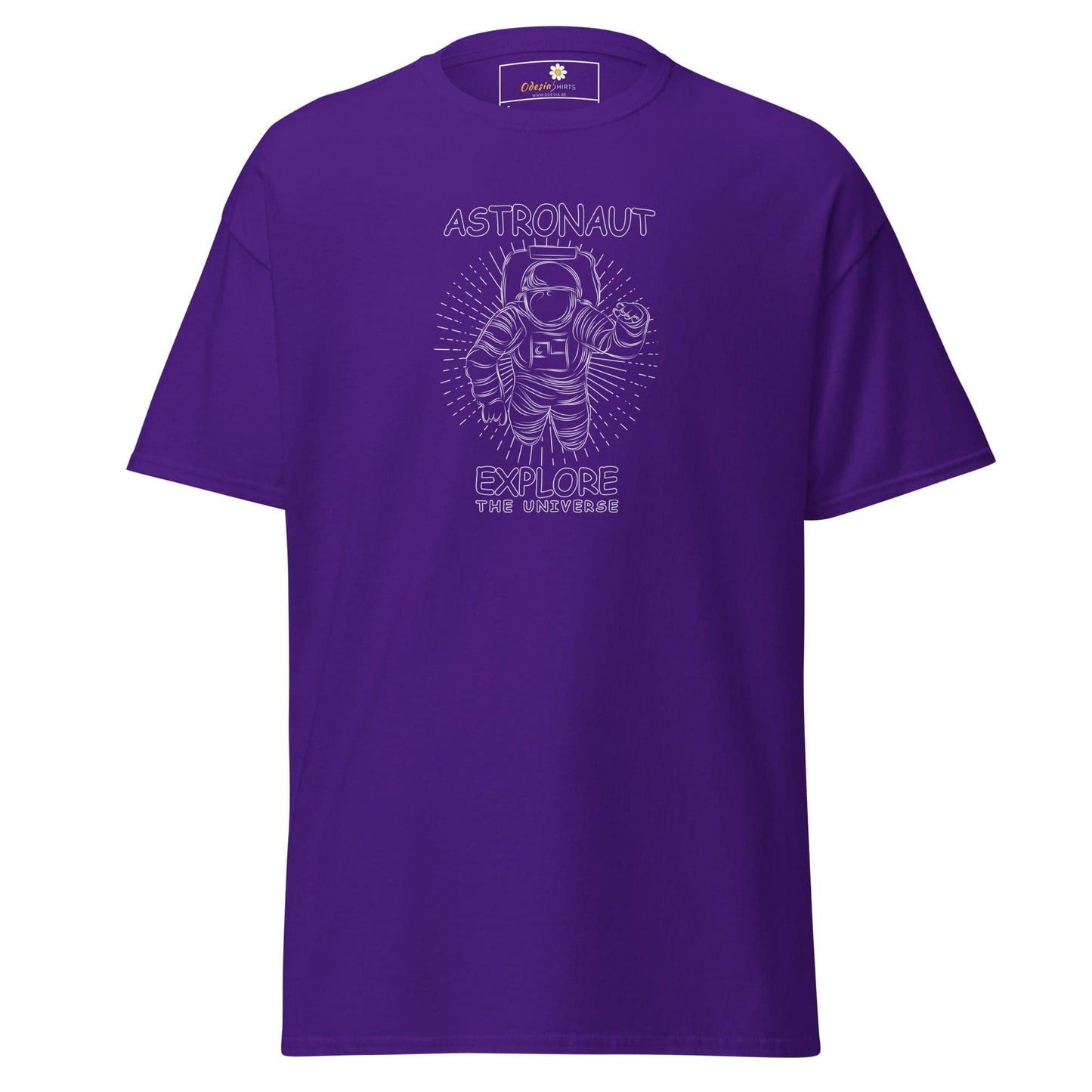 Unisex classic t-shirt - ASTRONAUT EXPLORE UNIVERSE - REGULAR - Purple / S