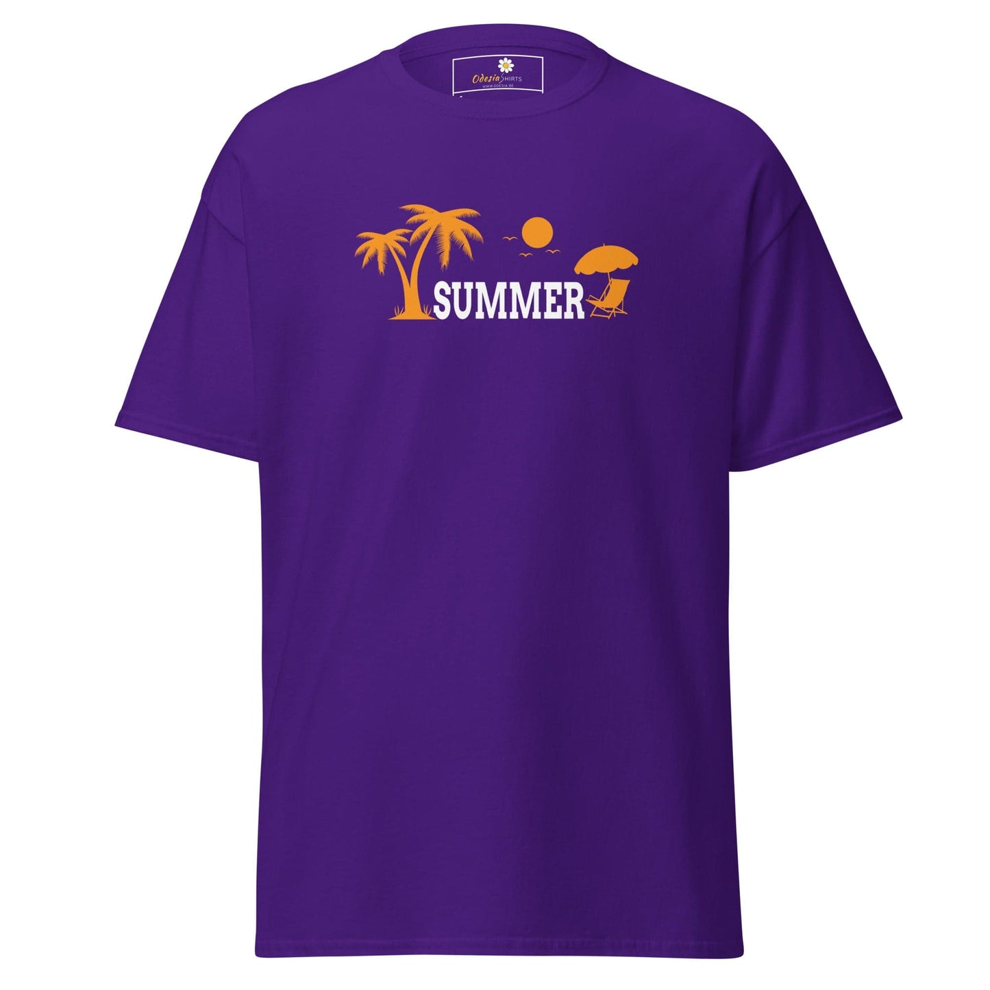 Unisex classic t-shirt - SUMMER TREES YEAH - REGULAR - Purple / S