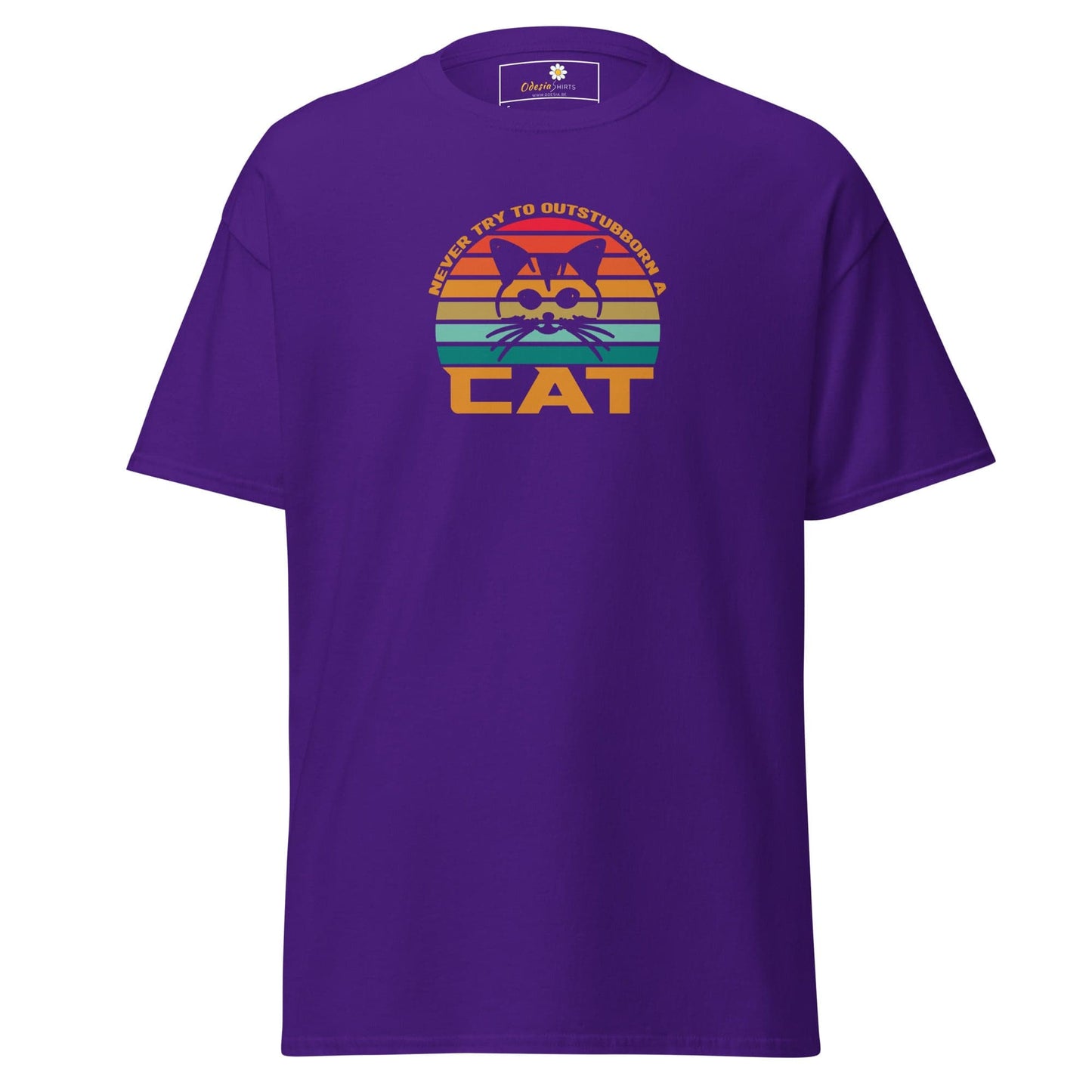 Unisex classic t-shirt - ANIMALS DONT TRY CAT - REGULAR - Purple / S