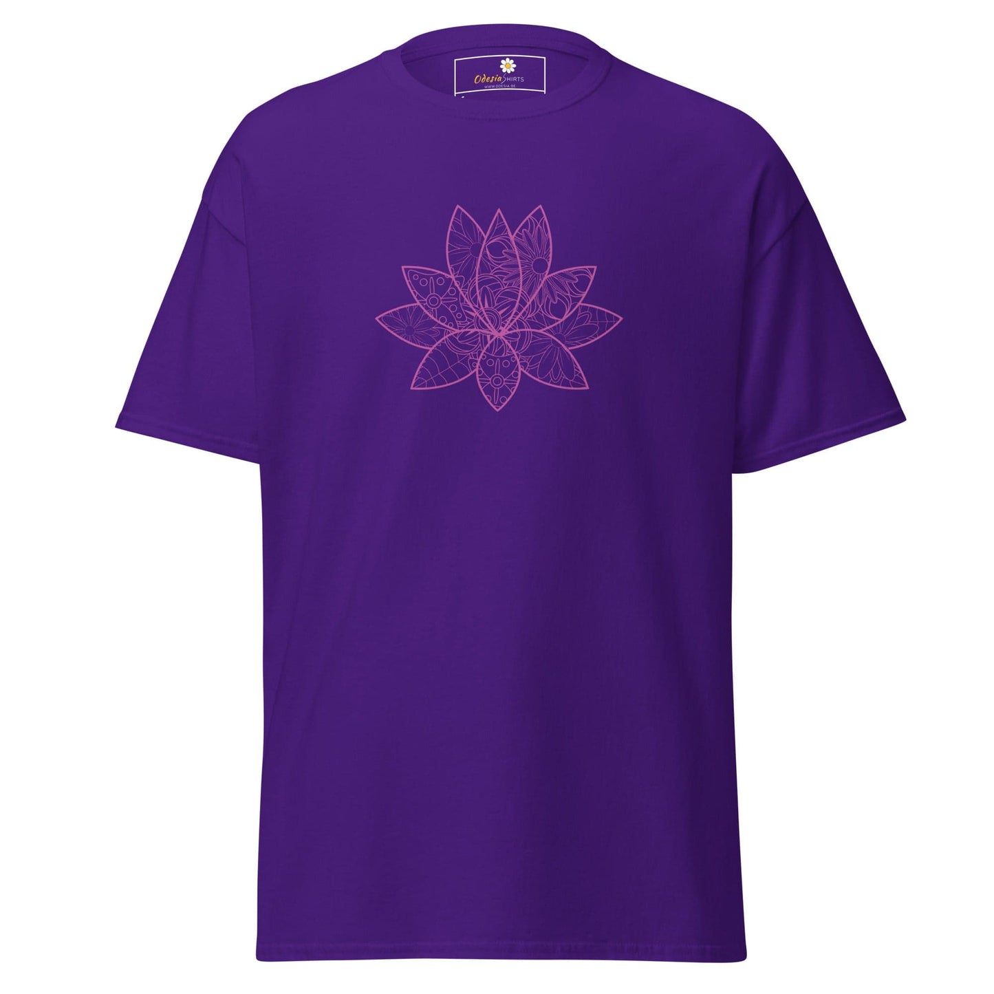 Unisex classic t-shirt - NATURE SPIRITUAL LOTUS FLOWER - REGULAR - Purple / S