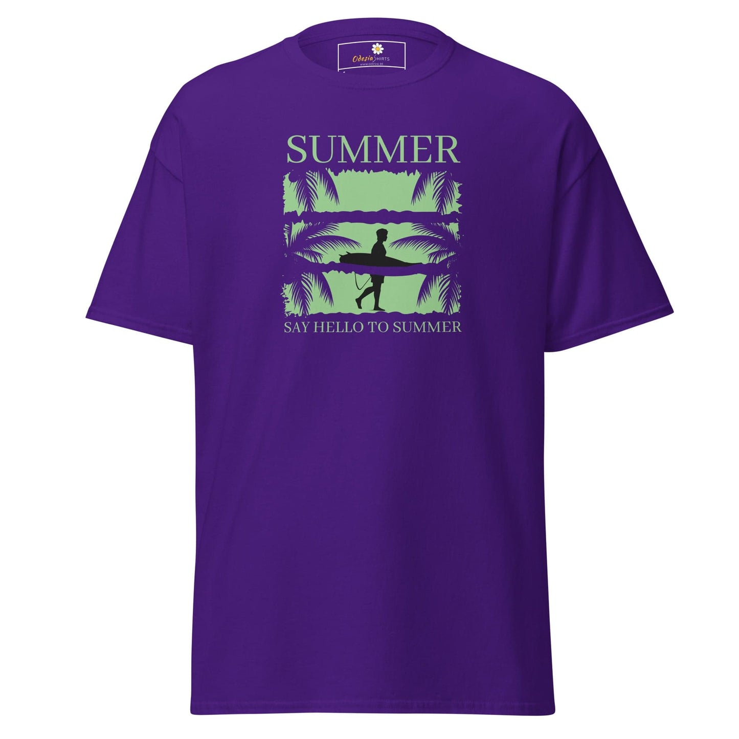 Unisex classic t-shirt - SUMMER SURFING CALIFORNIA - REGULAR - Purple / S