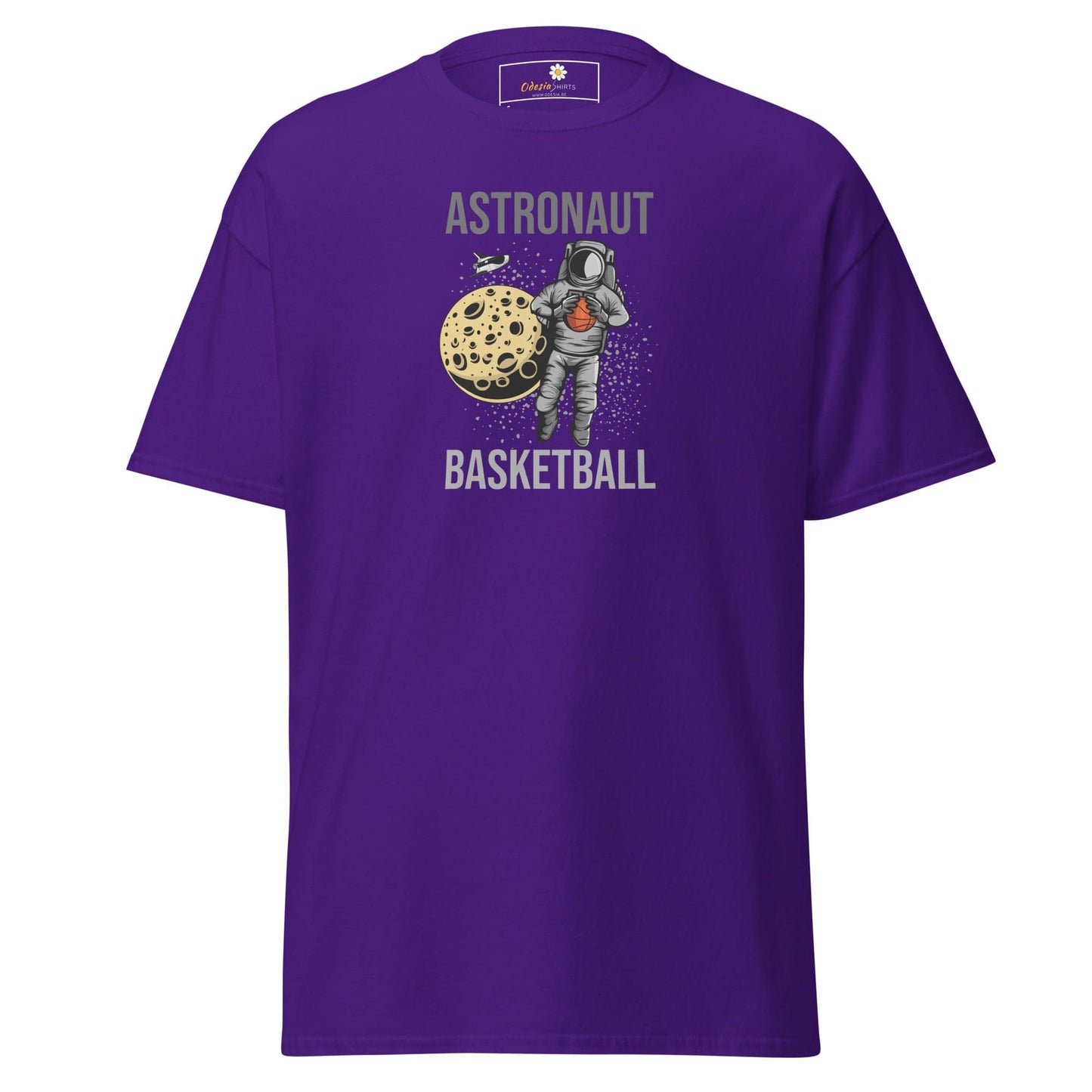 Unisex classic t-shirt - ASTRONAUT BASKETBALL - REGULAR - Purple / S