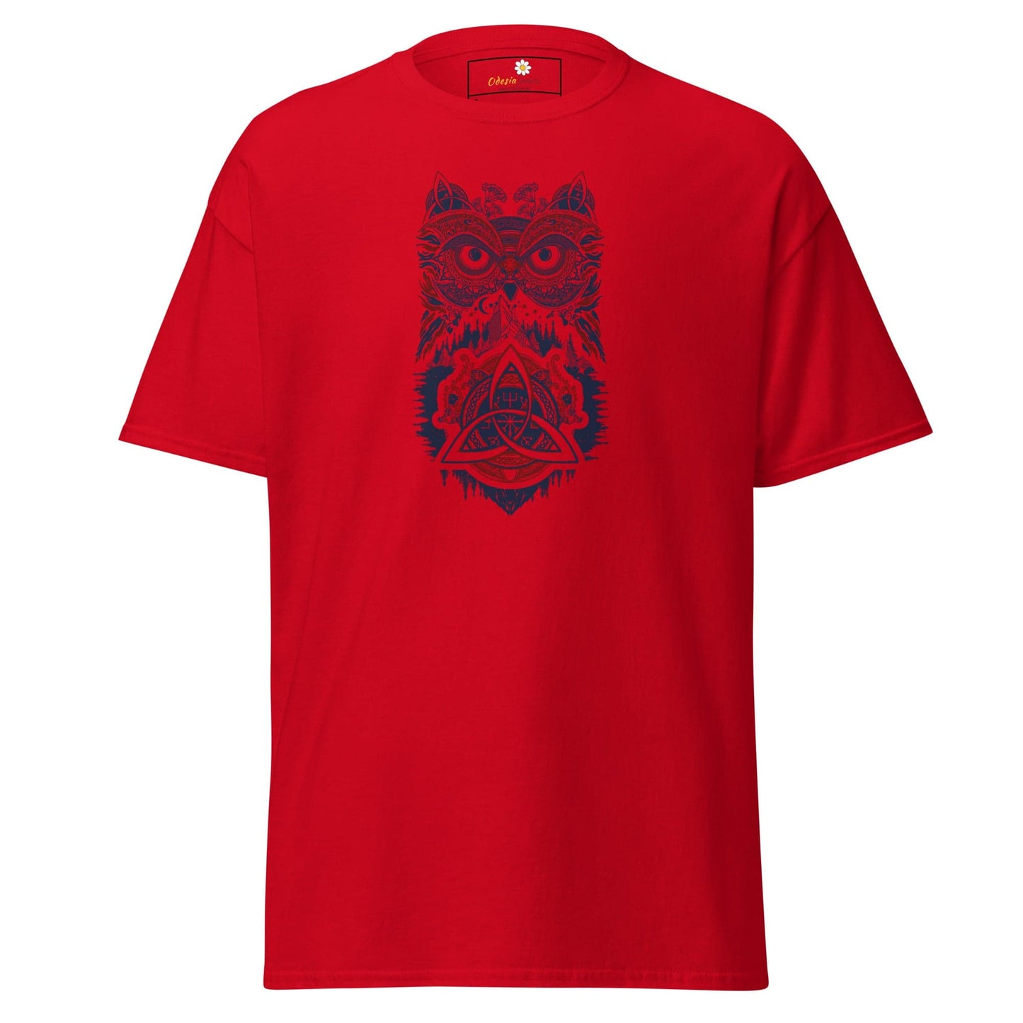 Unisex classic t-shirt - MYSTIC OWL TRIBES - REGULAR - Red / S