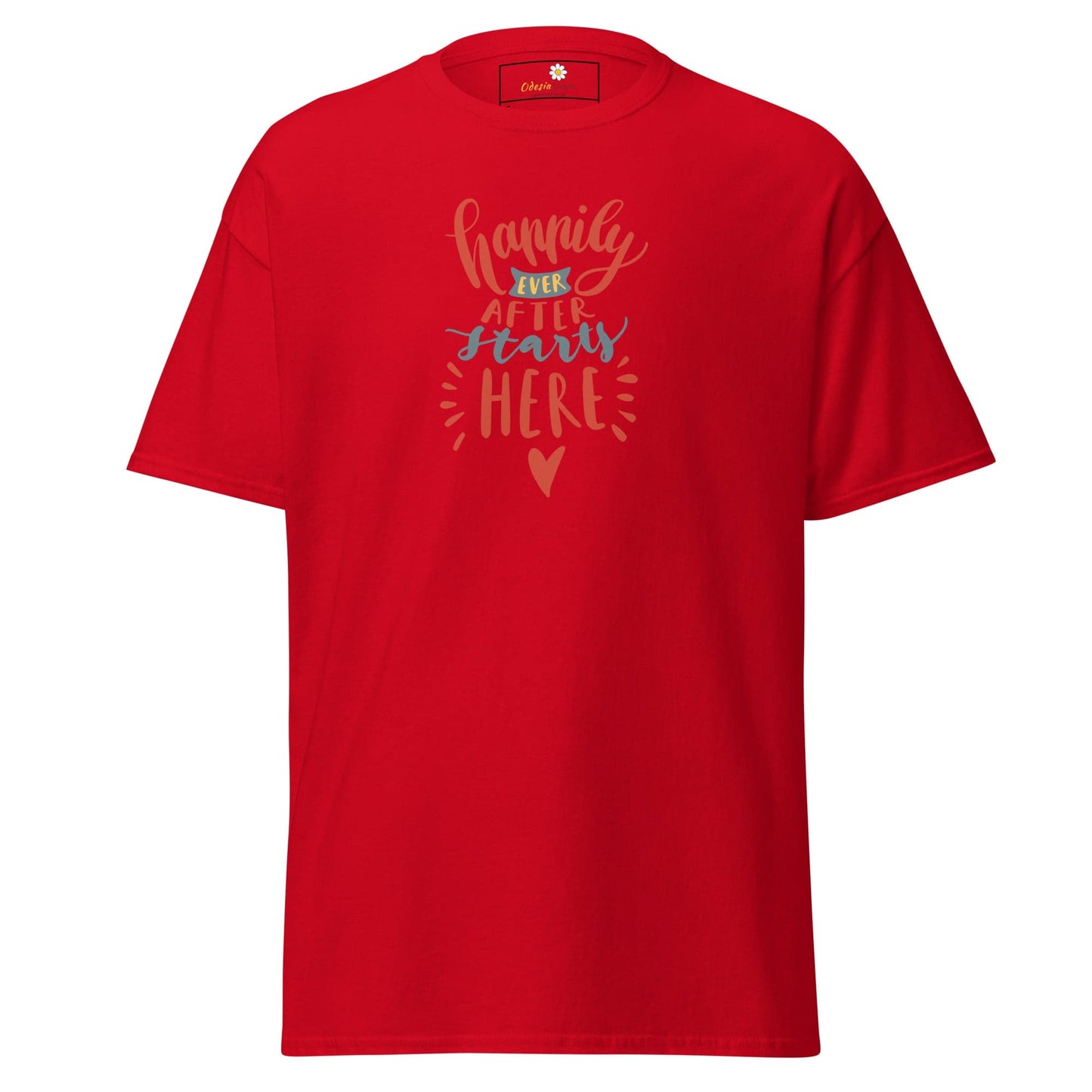 Unisex classic t-shirt - TEXT HAPPILY EVER AFTER - REGULAR - Red / S