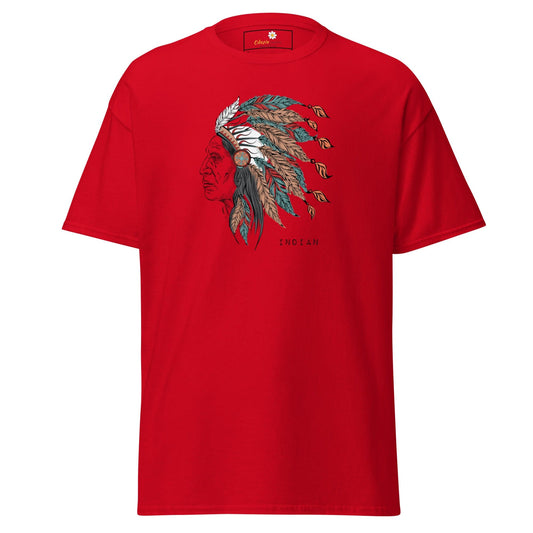 Unisex classic t-shirt - VINTAGE INDIAN HEAD - REGULAR - Red / S