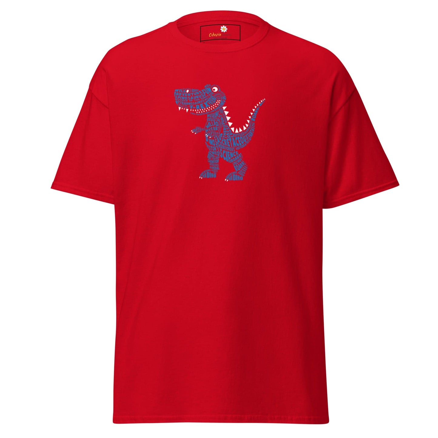 Unisex classic t-shirt - FUN LITTLE DINO - REGULAR - Red / S