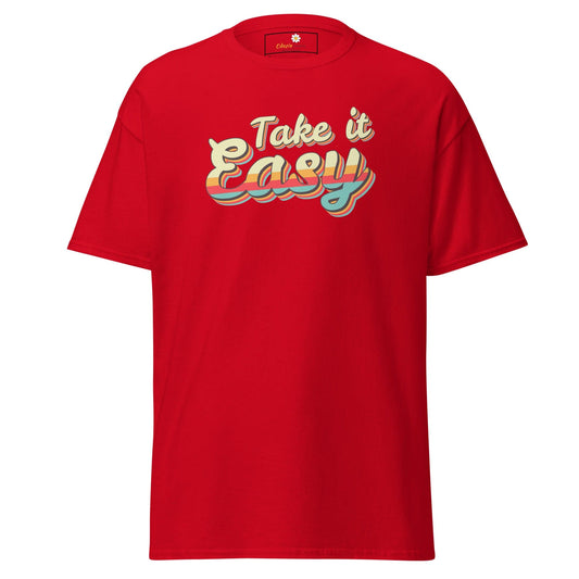Unisex classic t-shirt - TEXT TAKE IT EASY - REGULAR - Red / S