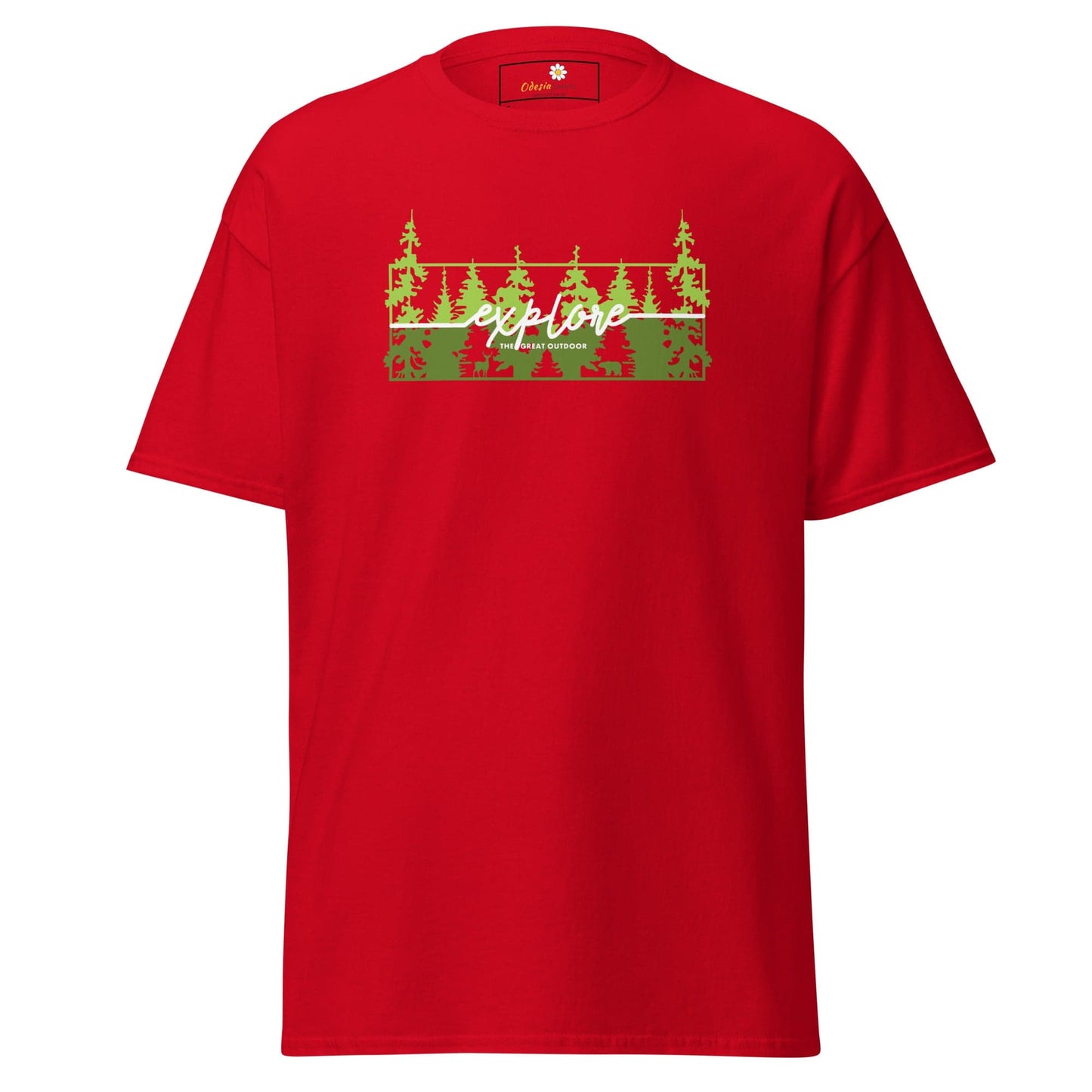 Unisex classic t-shirt - ADVENTURE EXPLORE TREES- REGULAR - Red / S