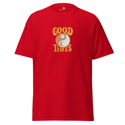 Unisex classic t-shirt - POSITIVE GOOD TIMES YIN YANG - REGULAR - Red / S