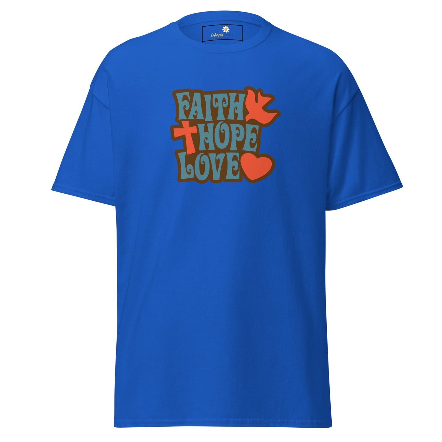 Unisex classic t-shirt - SPIRITUAL FAITH HOPE LOVE - REGULAR - Royal / S