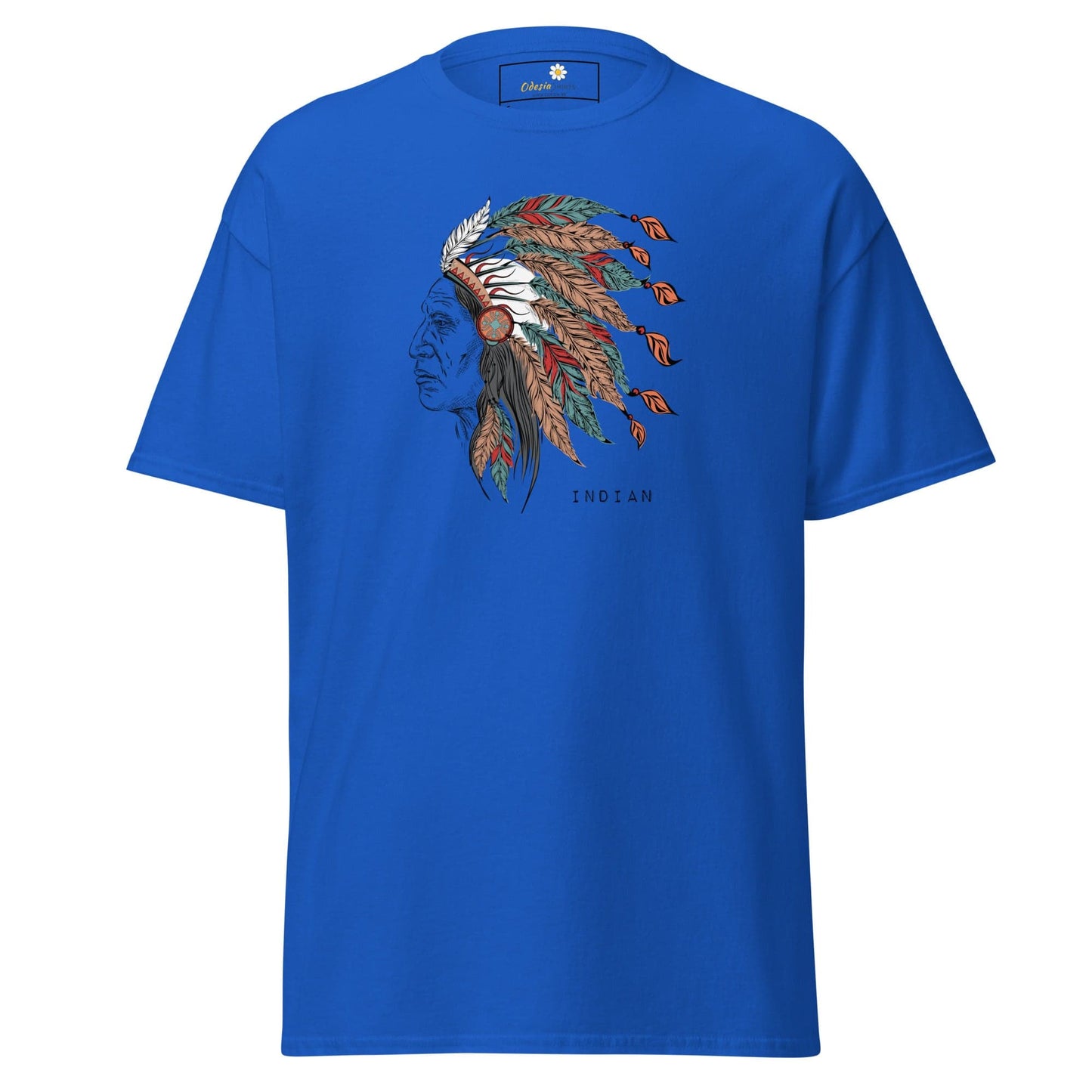 Unisex classic t-shirt - VINTAGE INDIAN HEAD - REGULAR - Royal / S