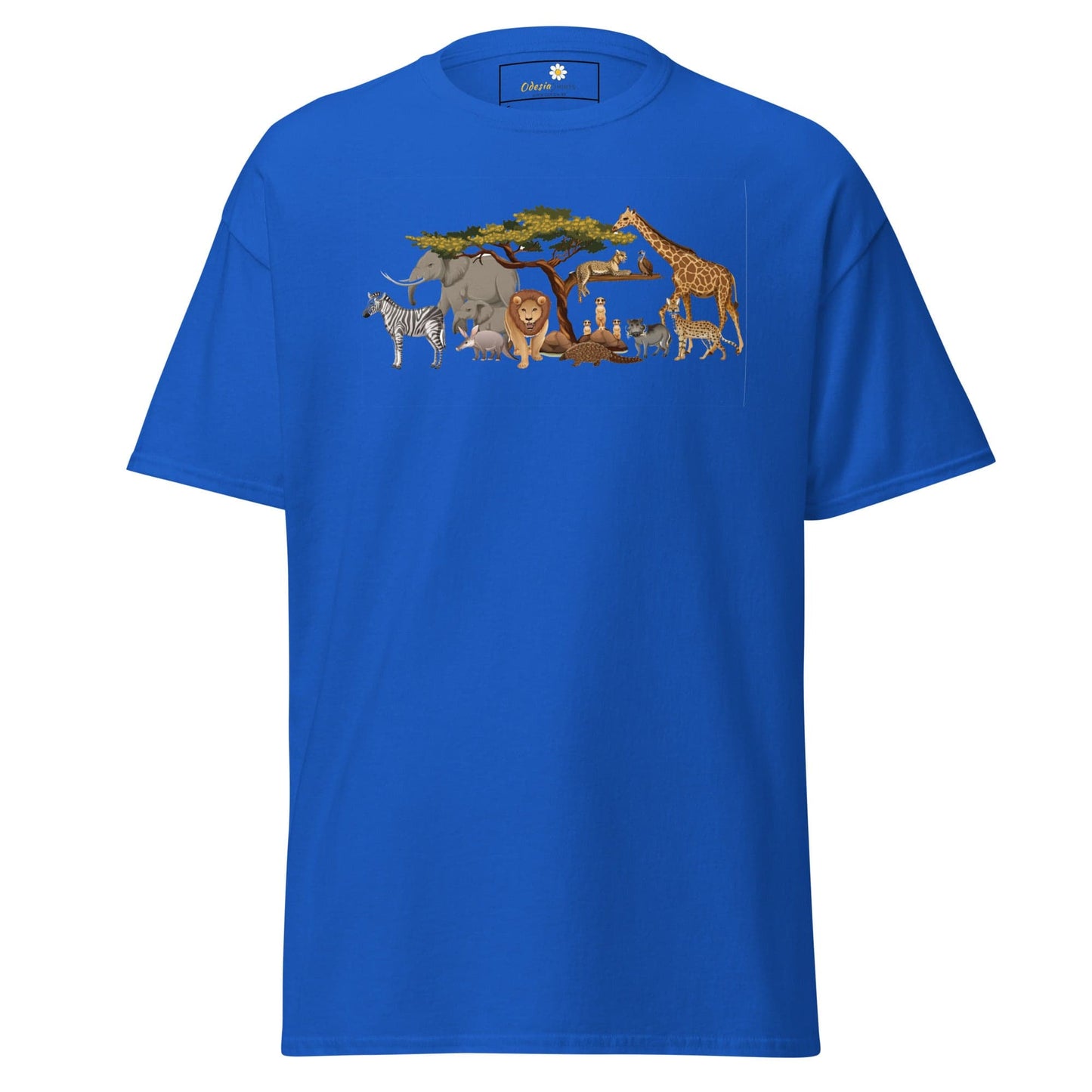 Unisex classic t-shirt - WILD LIFE ANIMALS - REGULAR - Royal / S