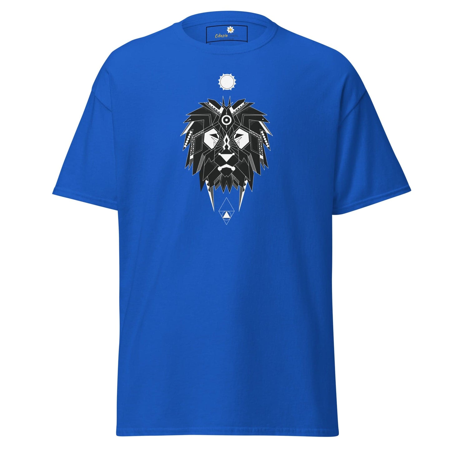 Unisex classic t-shirt - ABSTRACT MYSTIC LION HEAD - REGULAR - Royal / S