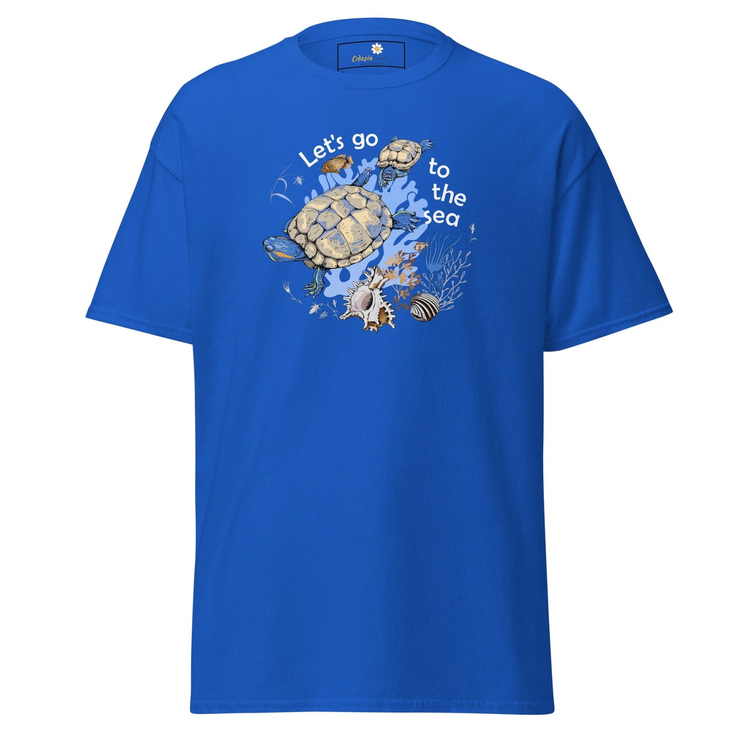 Unisex classic t-shirt - WILD LIFE TORTOISE LET GO SEA - REGULAR - Royal / S