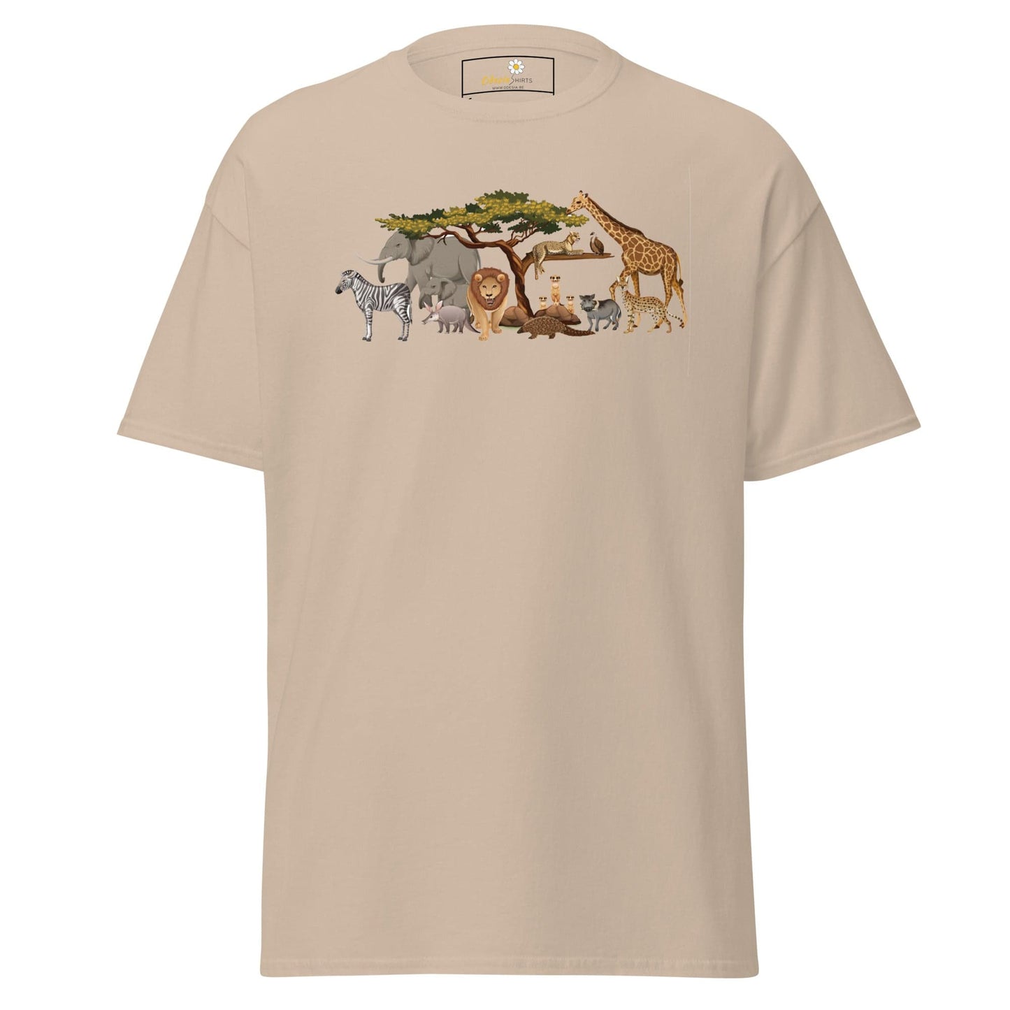 Unisex classic t-shirt - WILD LIFE ANIMALS - REGULAR - Sand / S