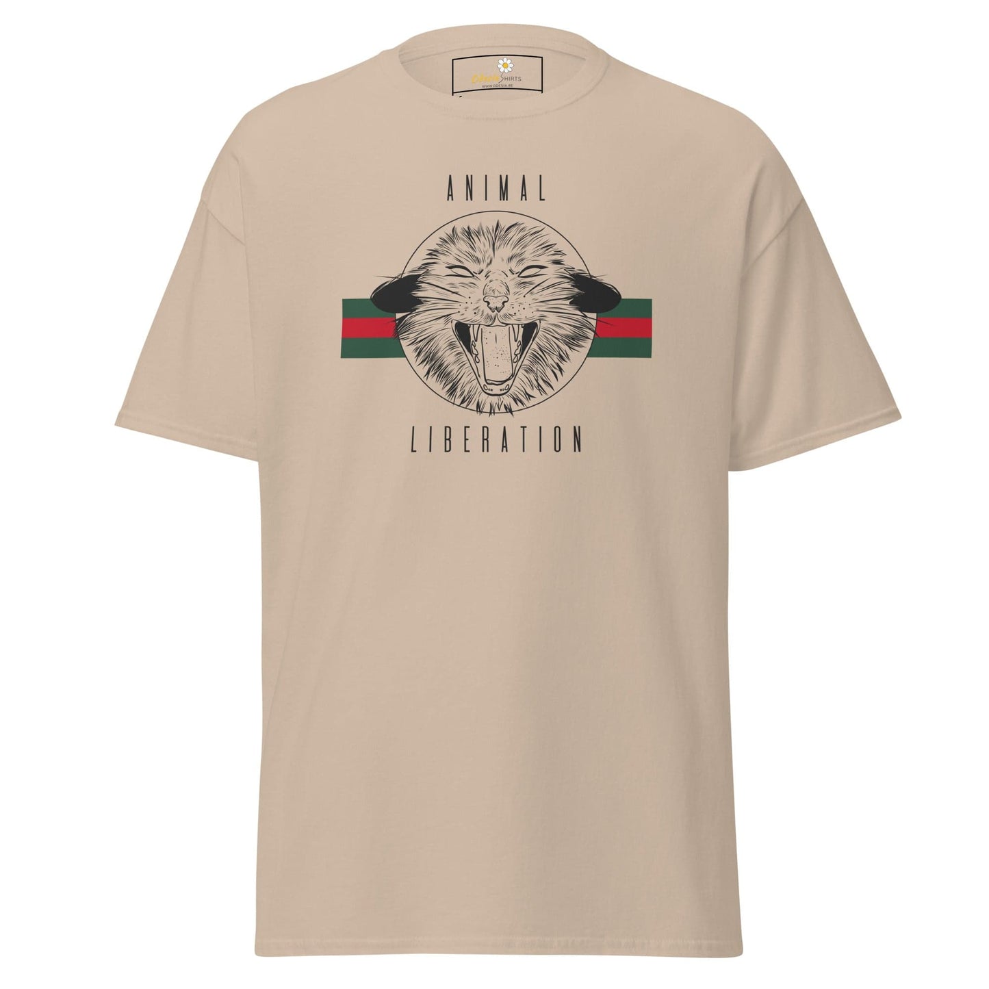 Unisex classic t-shirt - VEGAN ANIMAL LIBERATION - REGULAR - Sand / S